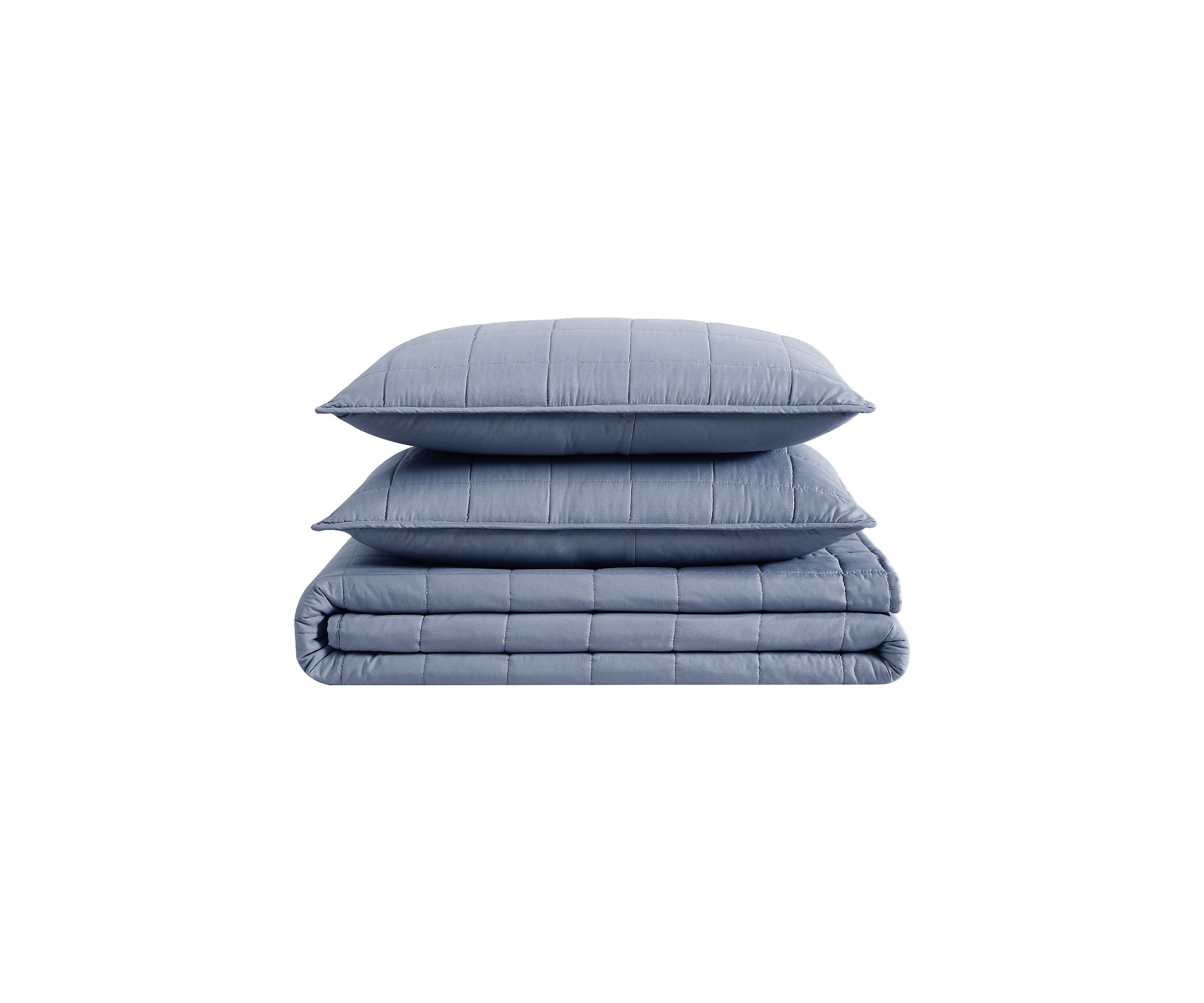 Garment Wash Solid Quilt Set