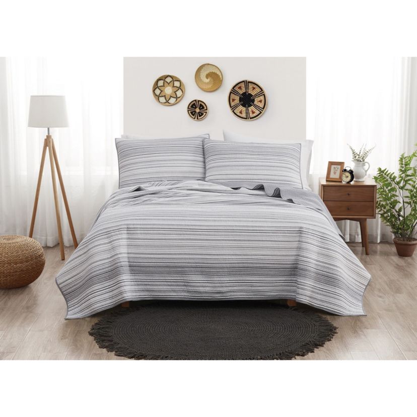 Brooklyn Loom Noah Stripe Yarn Dye 2 Piece Twin/TXL Quilt Set