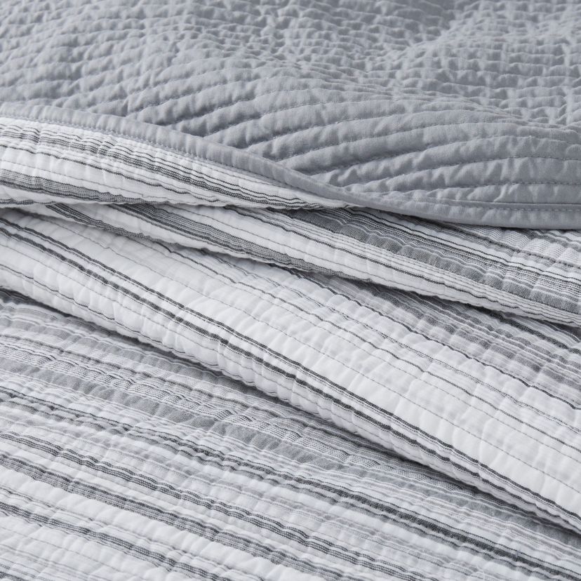 Brooklyn Loom Noah Stripe Yarn Dye 2 Piece Twin/TXL Quilt Set