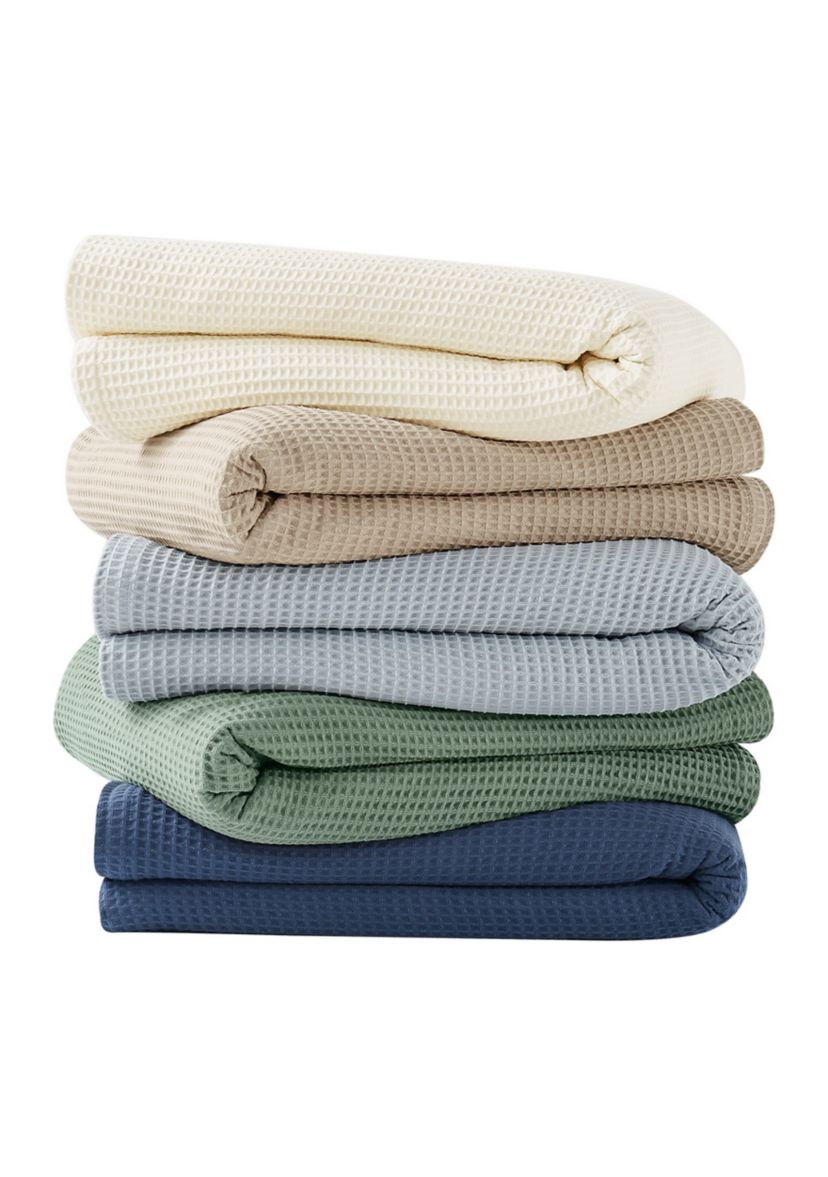 Heritage Cotton Waffle Blanket