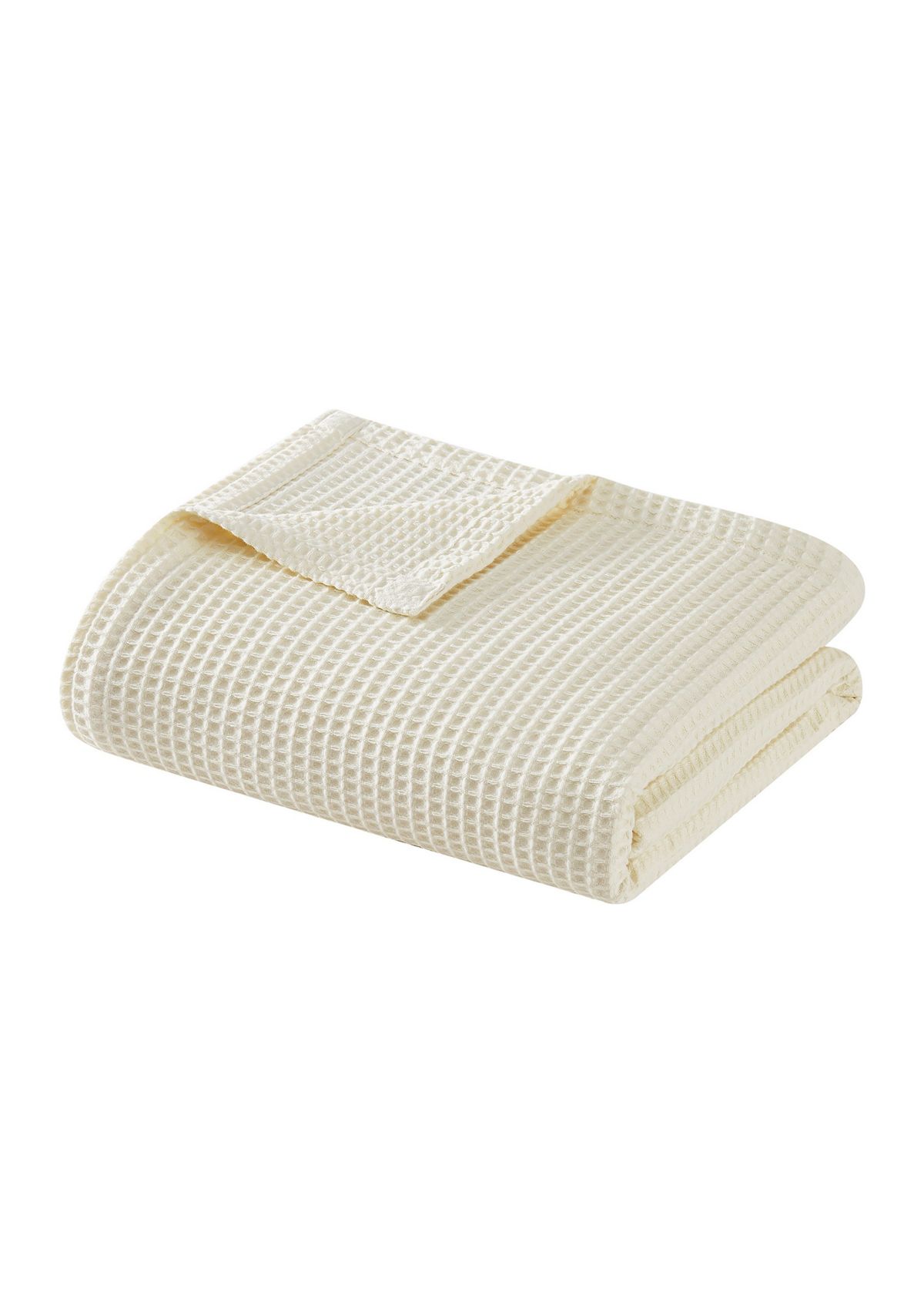 Cannon Heritage Cotton Waffle Green King Blanket