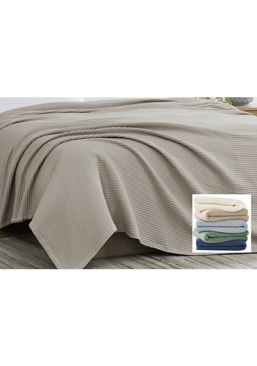 Heritage Cotton Waffle Blanket