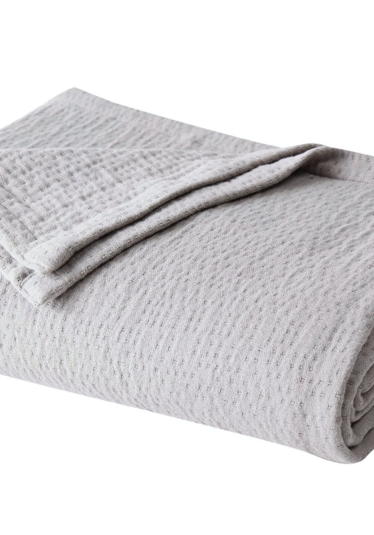Truly Soft Matelasse Organic Twin XL Blanket in Grey
