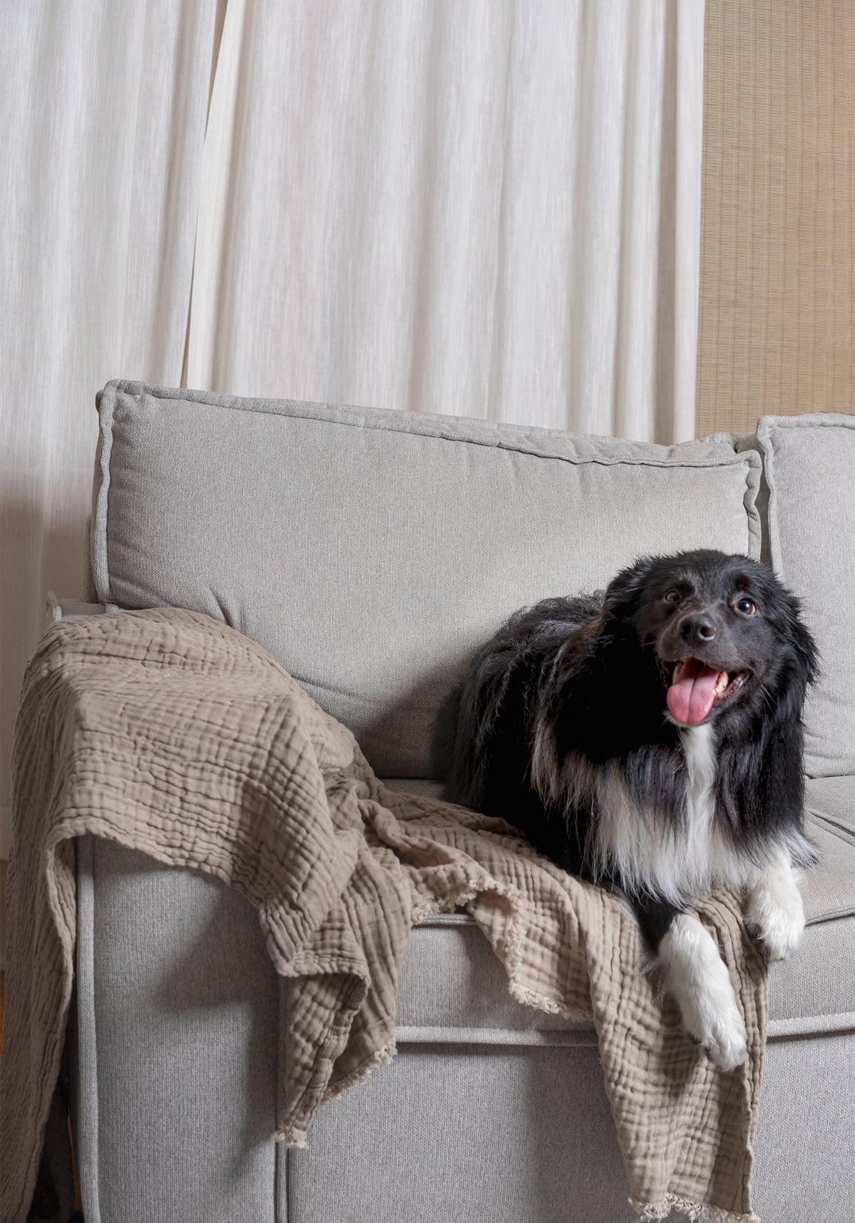 Truly Soft Two-Toned Organic Throw Blanket in Beige