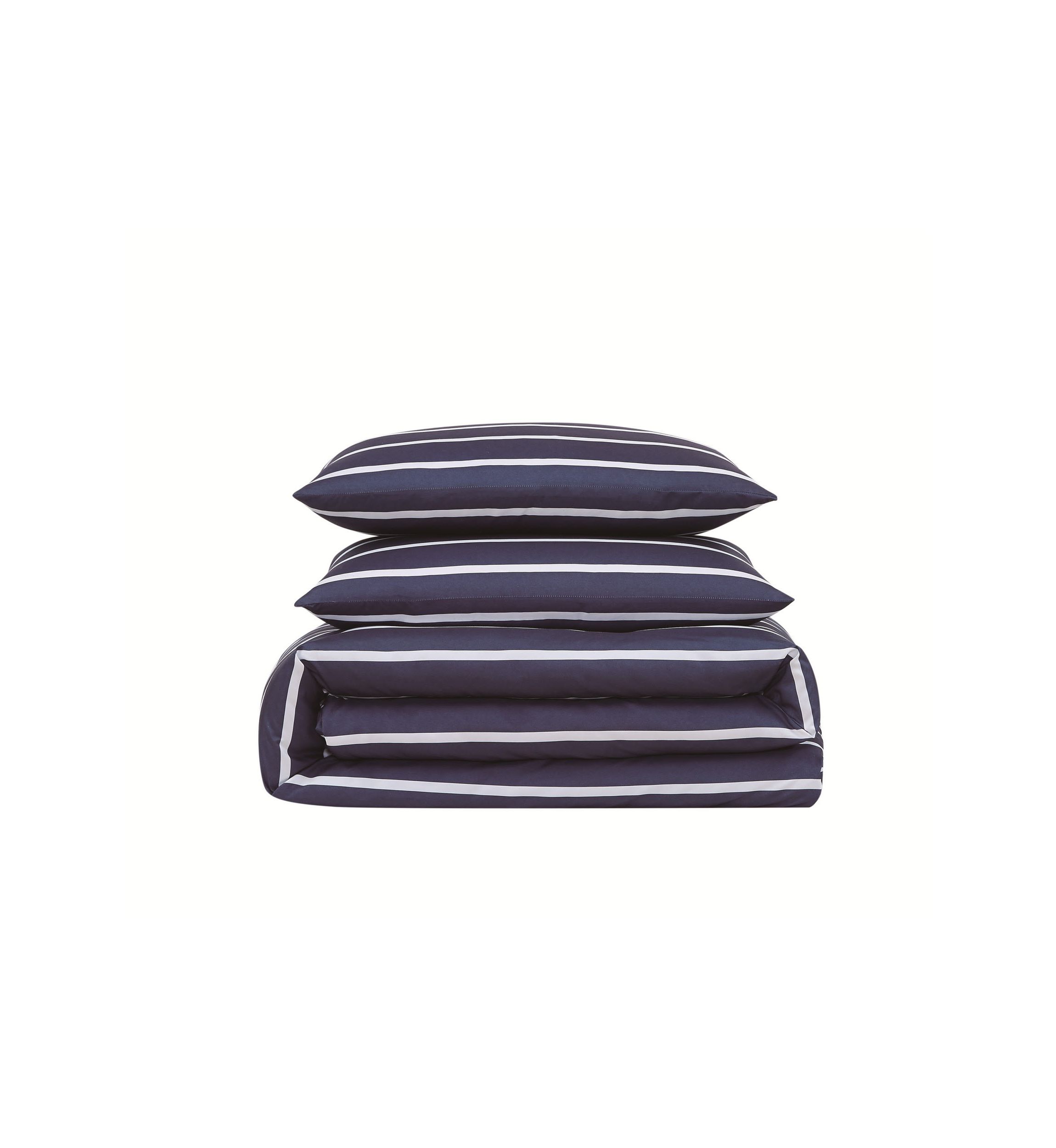 Truly Soft Maddow Stripe Grey King 3-Piece Duvet Cover Set