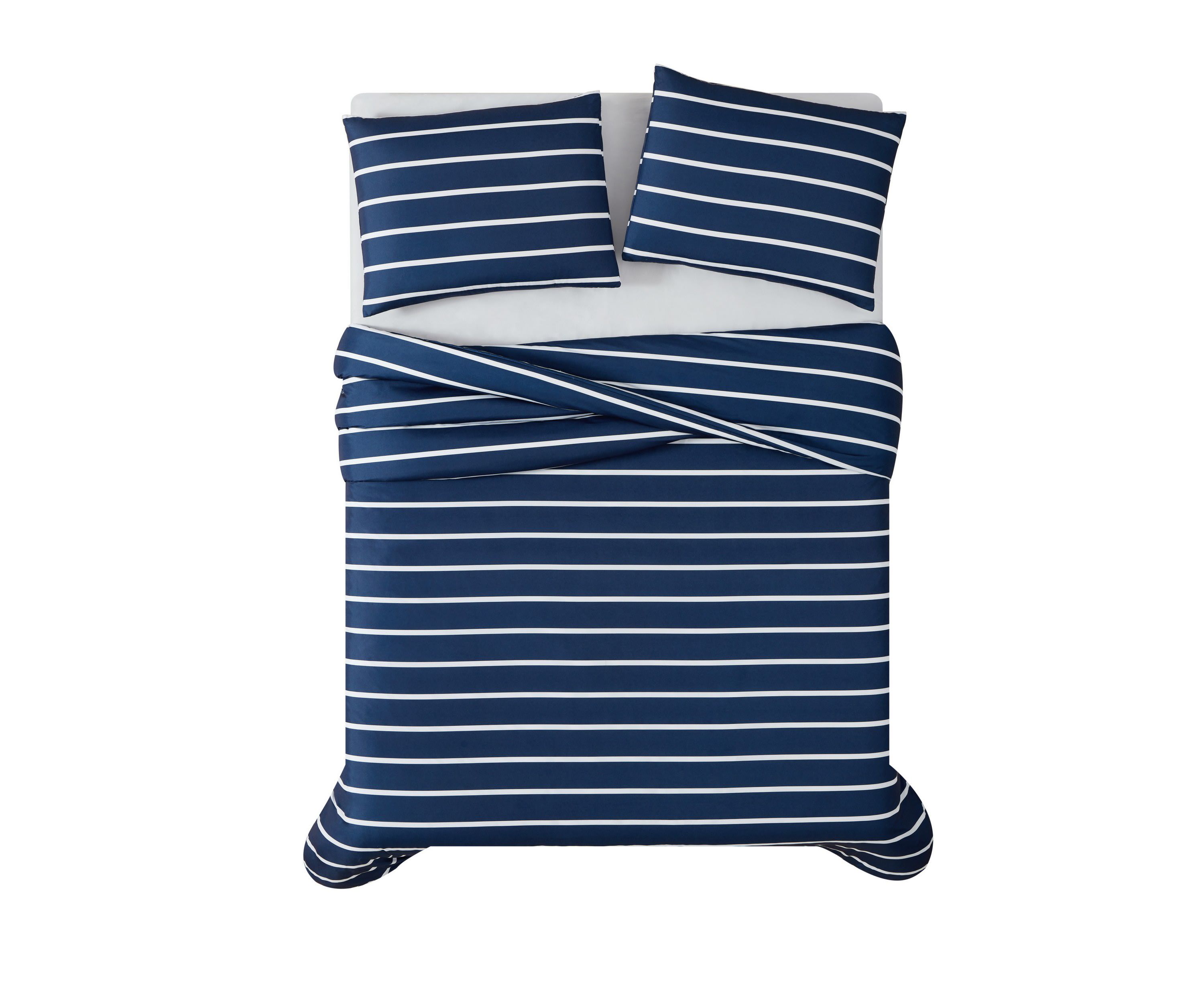 Truly Soft Maddow Stripe Grey King 3-Piece Duvet Cover Set
