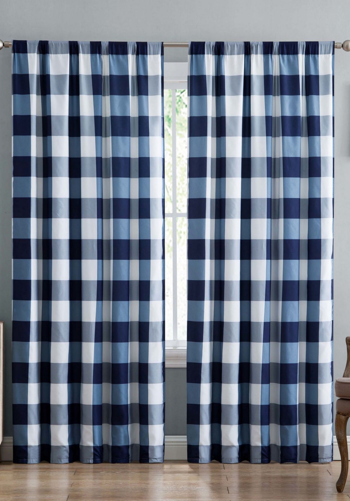 Truly Soft Everyday Buffalo Plaid Khaki Drape Set