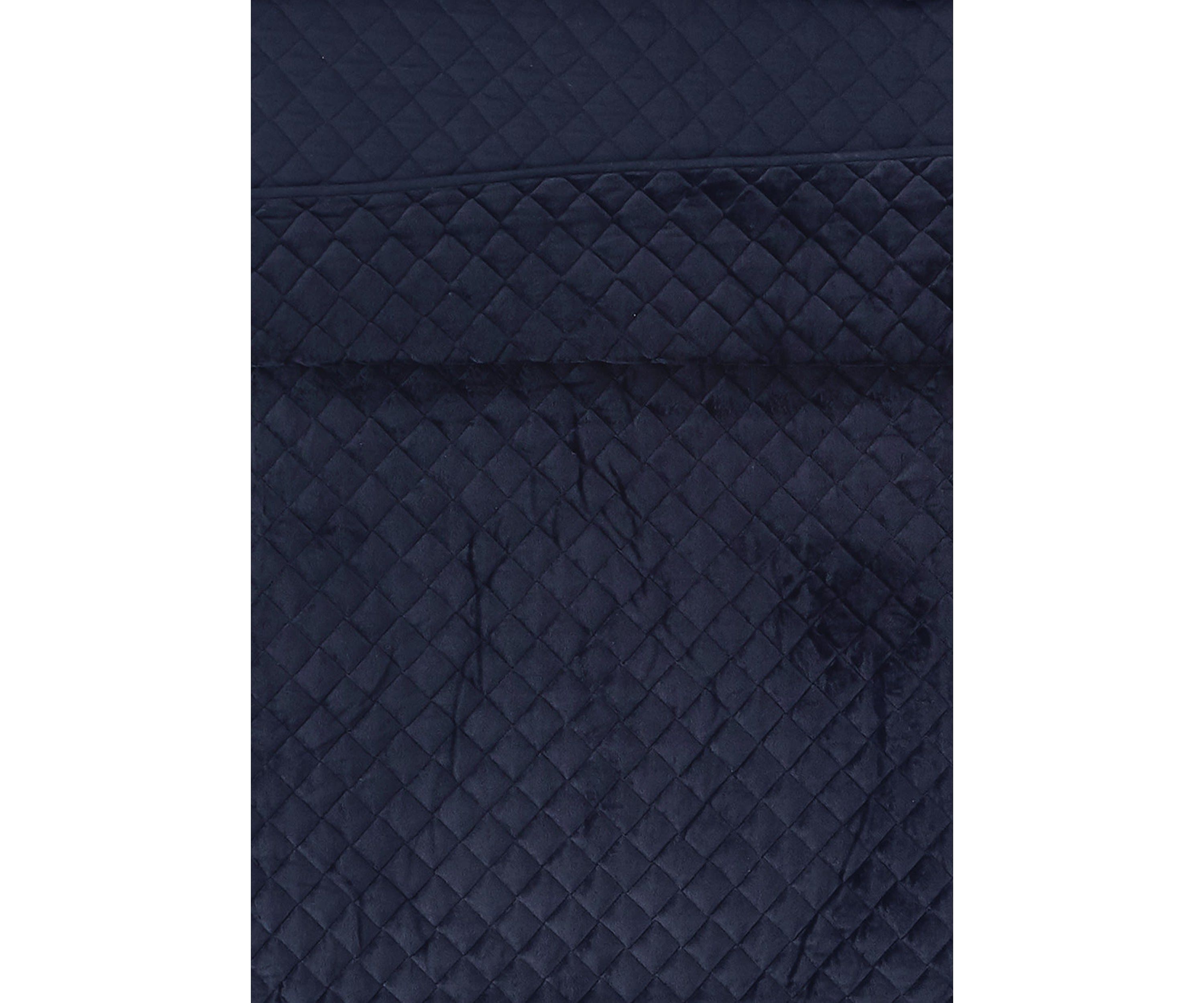 Royal Velvet Diamond Velvet Grey Full/Queen Quilt Set