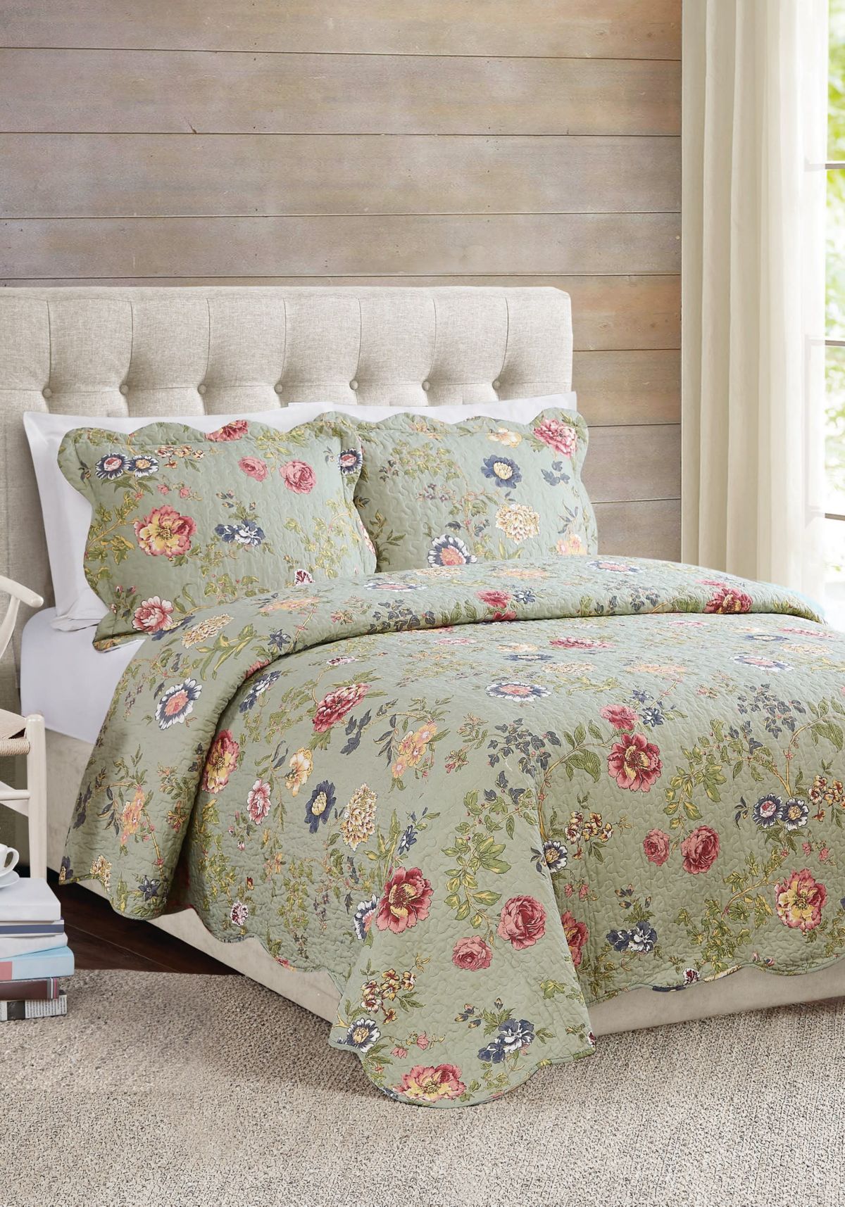 Edens Garden Twin Quilt with Pillow Sham