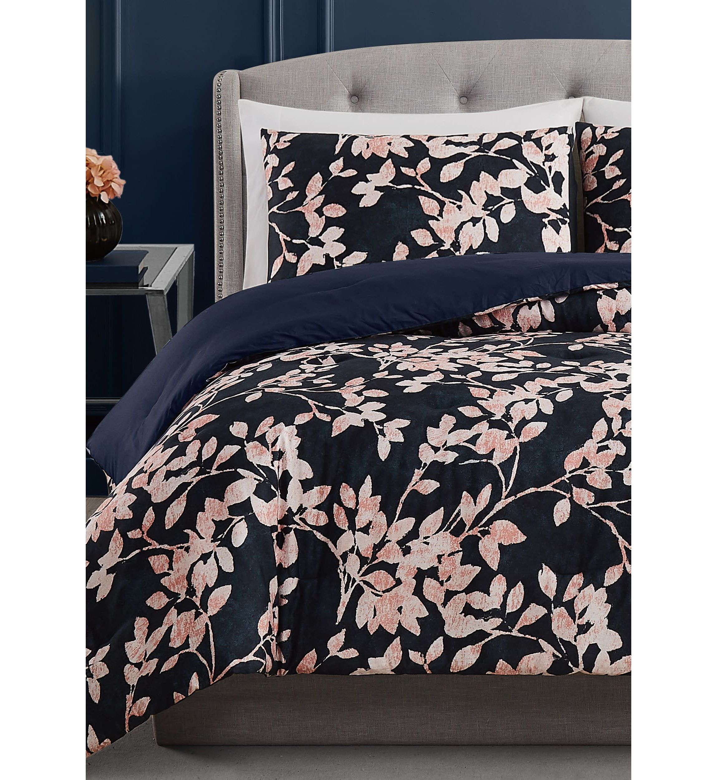 Vince Camuto Amaya Floral 3 Piece King Duvet Cover Set