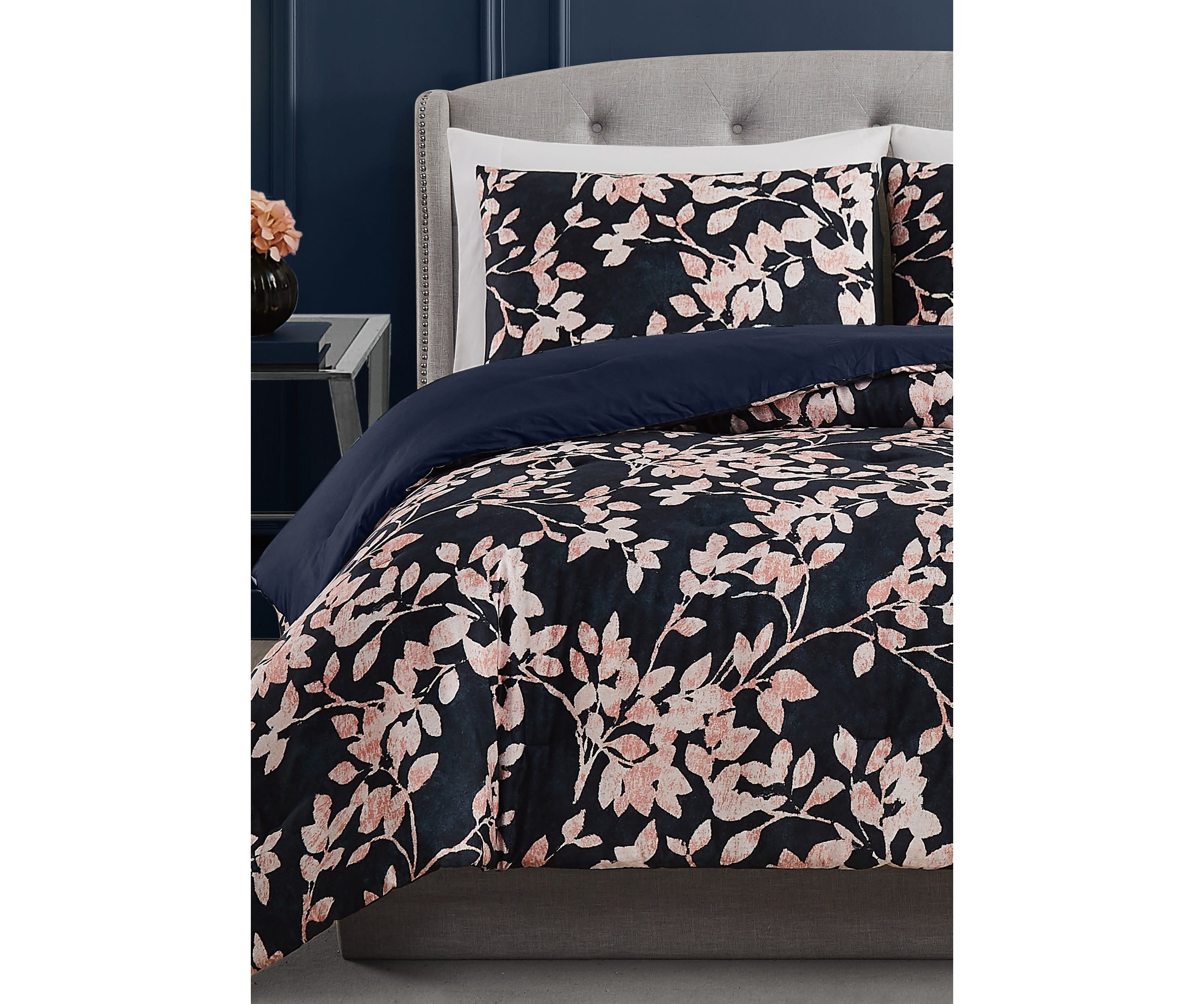 Vince Camuto Amaya Floral 3 Piece King Duvet Cover Set