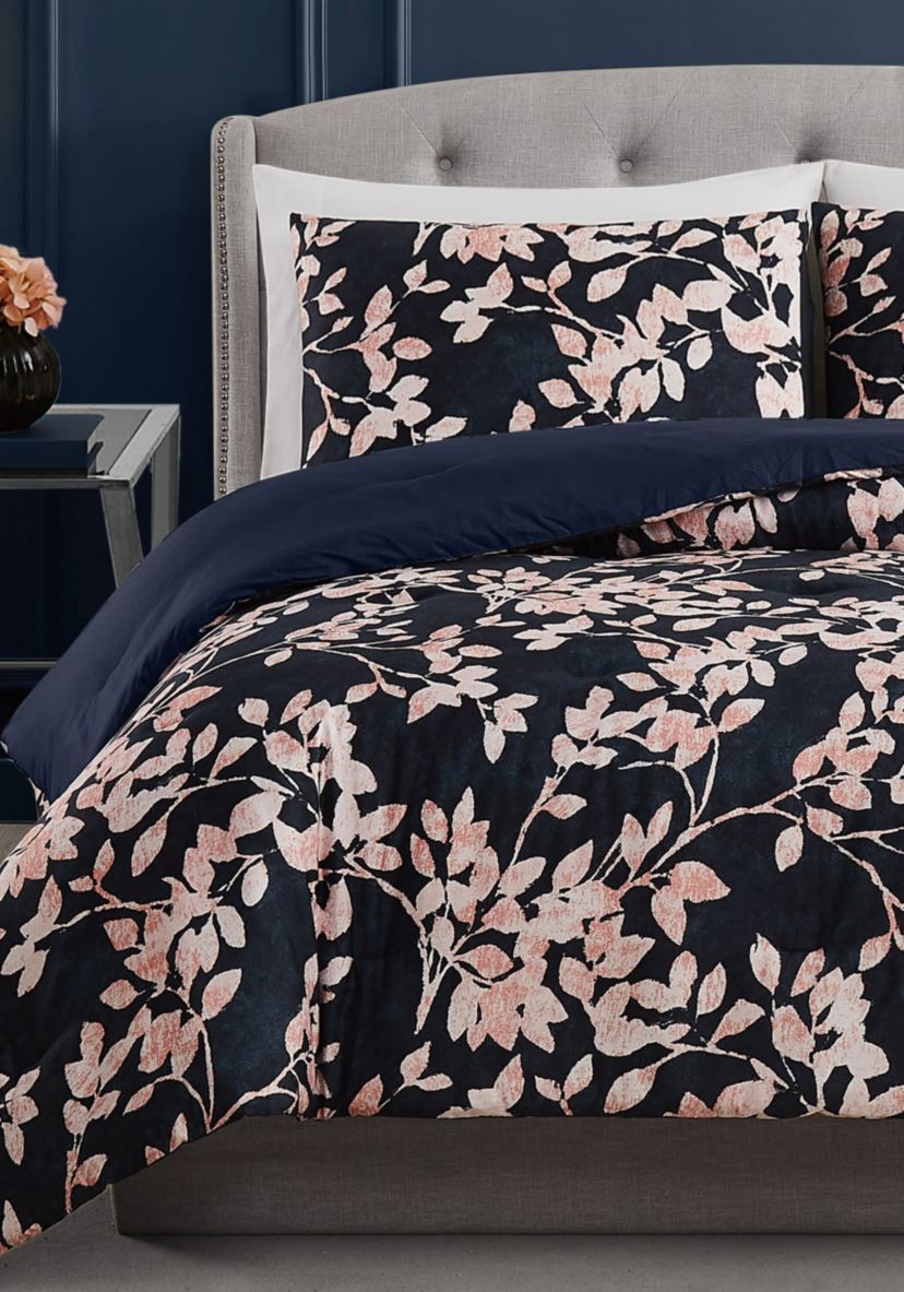 Vince Camuto Amaya Floral 3 Piece King Duvet Cover Set