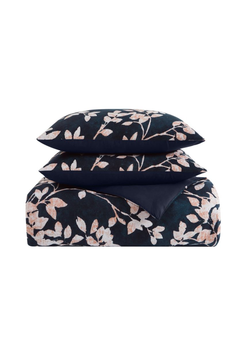 Vince Camuto Amaya Floral 3 Piece King Duvet Cover Set