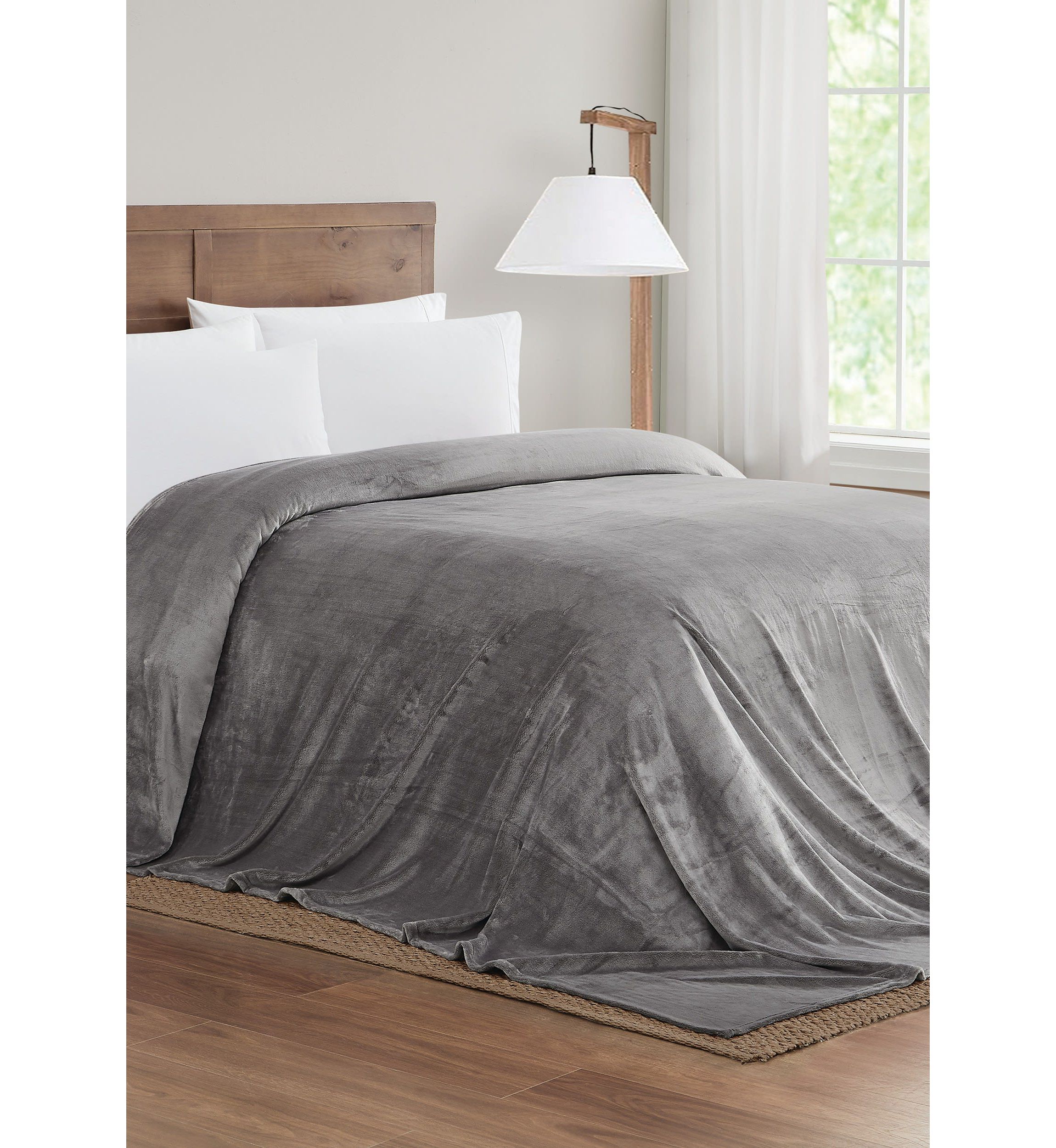 Truly Soft Velvet Plush Navy Family Blanket