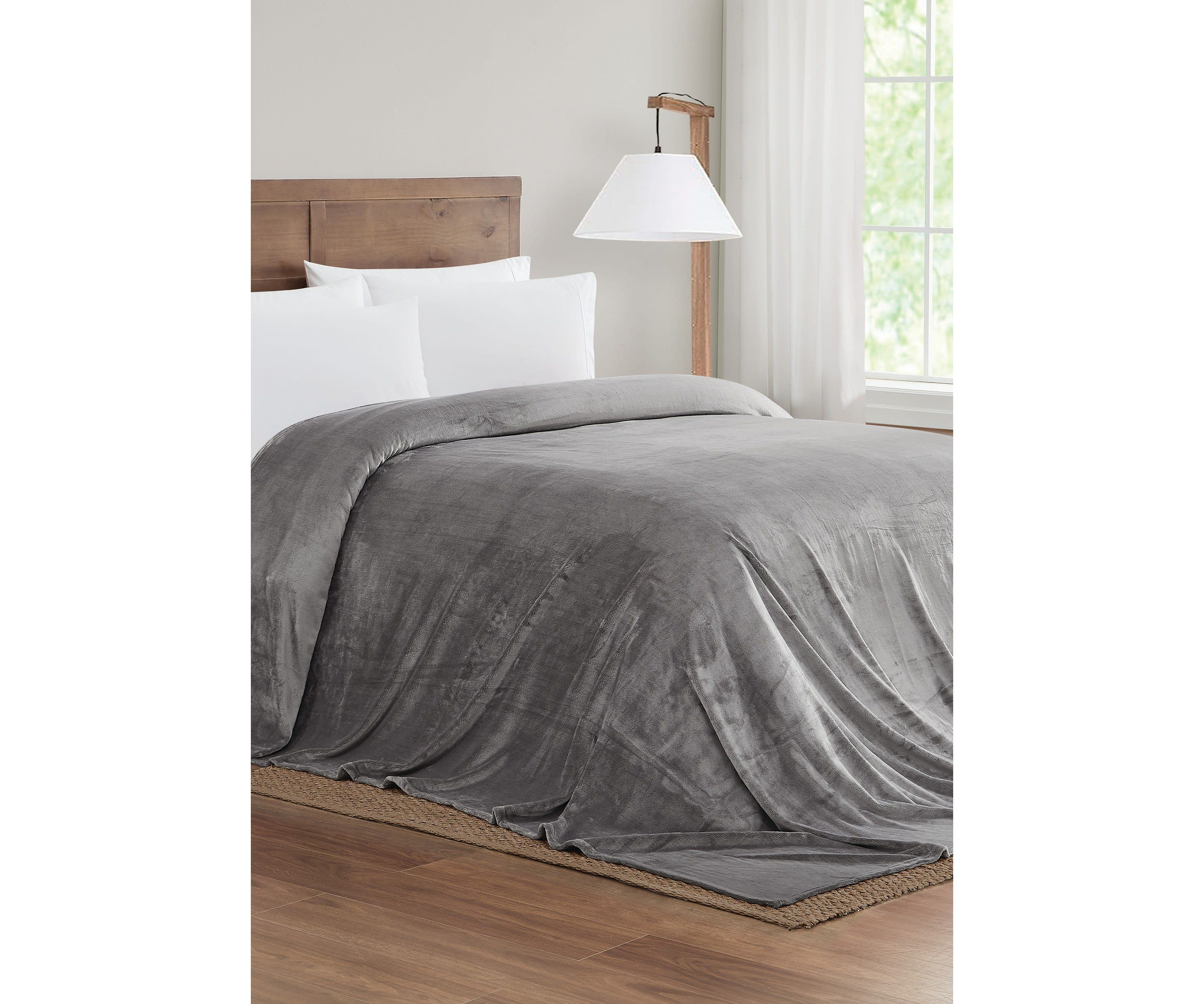 Truly Soft Velvet Plush Navy Family Blanket