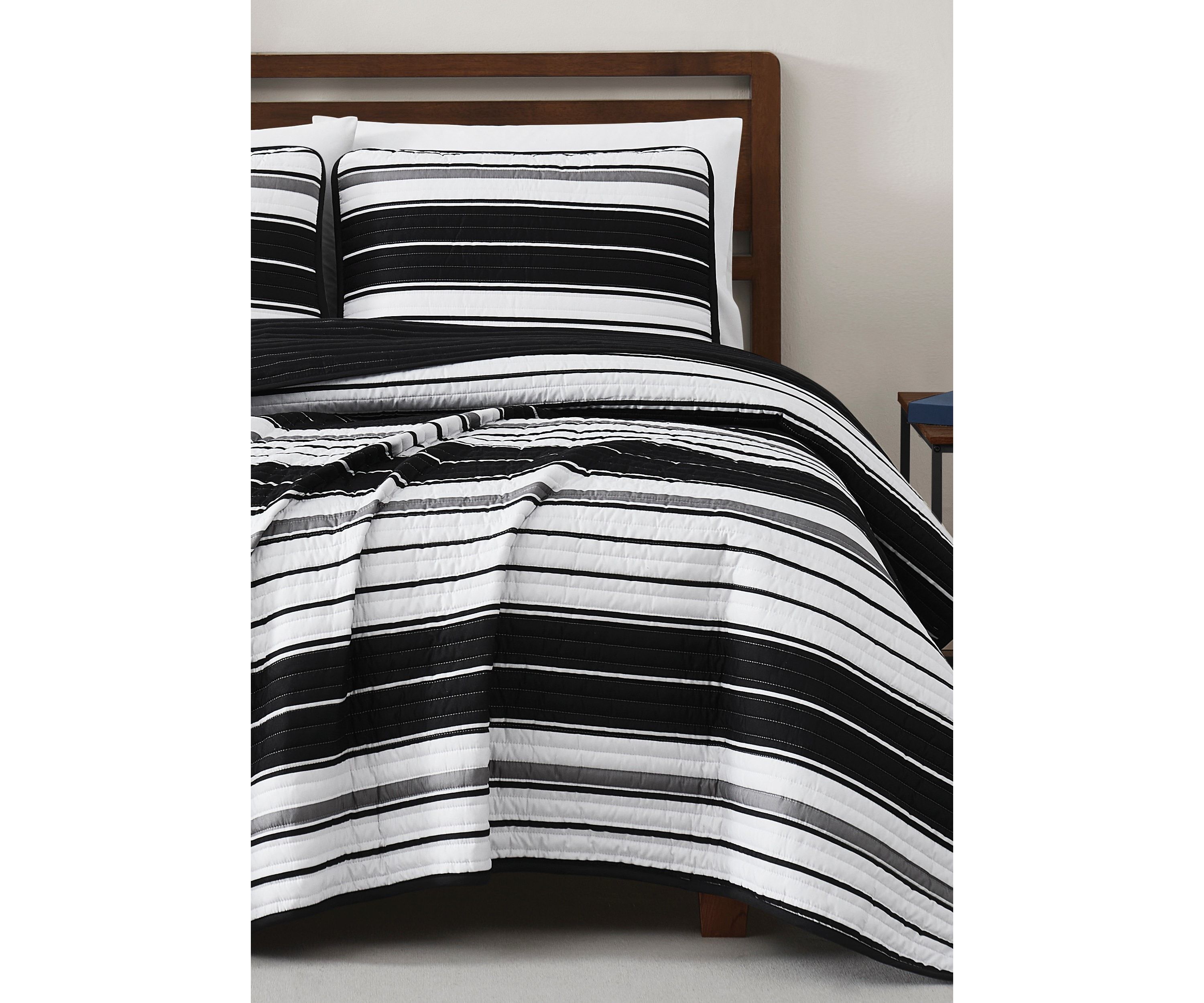 Truly Soft Brentwood Stripe King 3 Piece Quilt Set