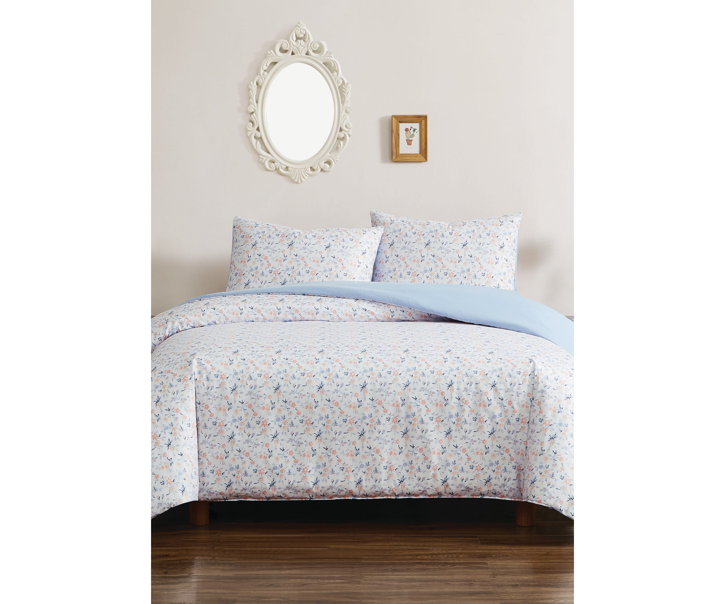 Truly Soft Maine Floral Full/Queen 3 Piece Duvet Cover Set