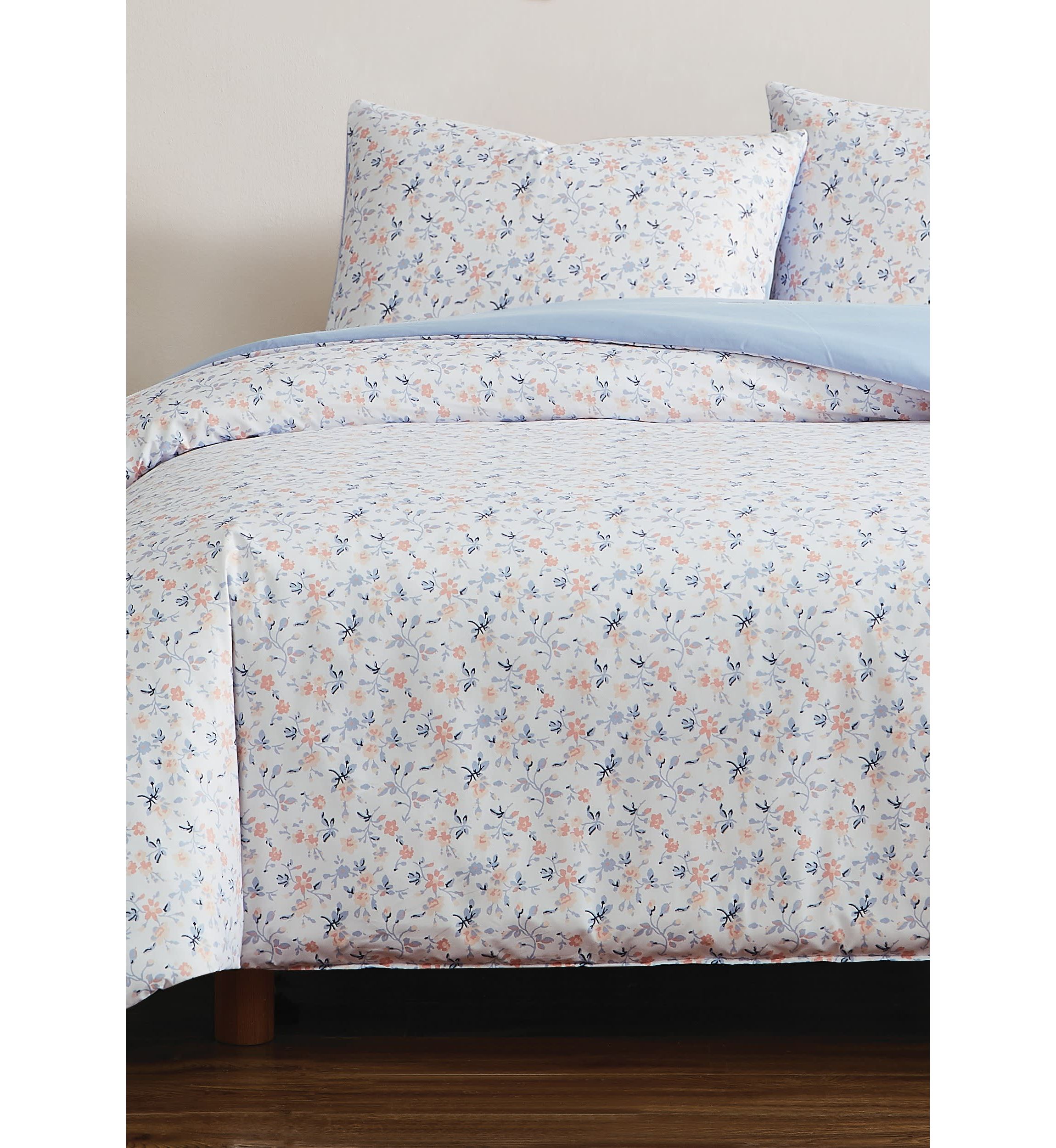 Truly Soft Maine Floral Full/Queen 3 Piece Duvet Cover Set