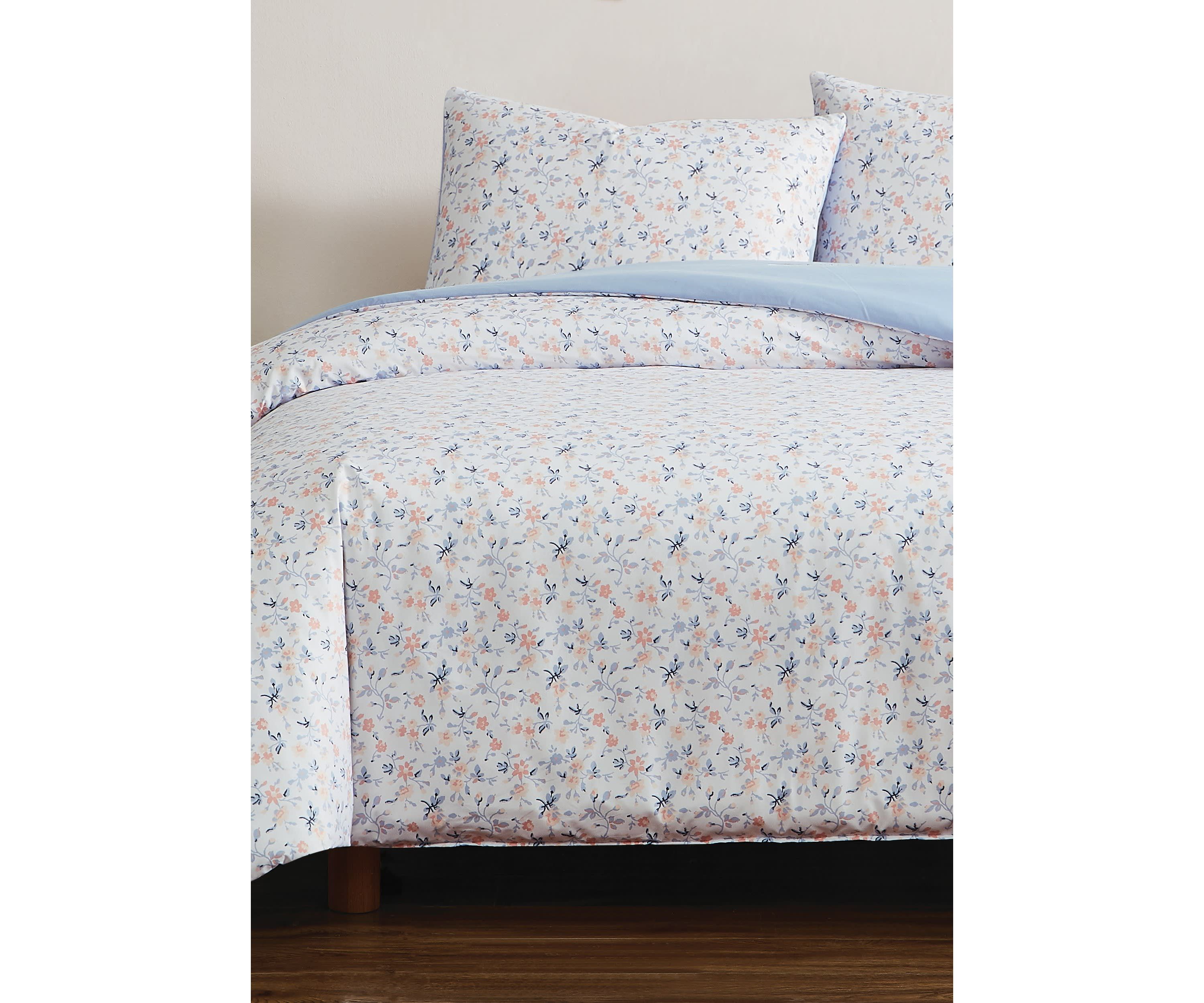 Truly Soft Maine Floral Full/Queen 3 Piece Duvet Cover Set