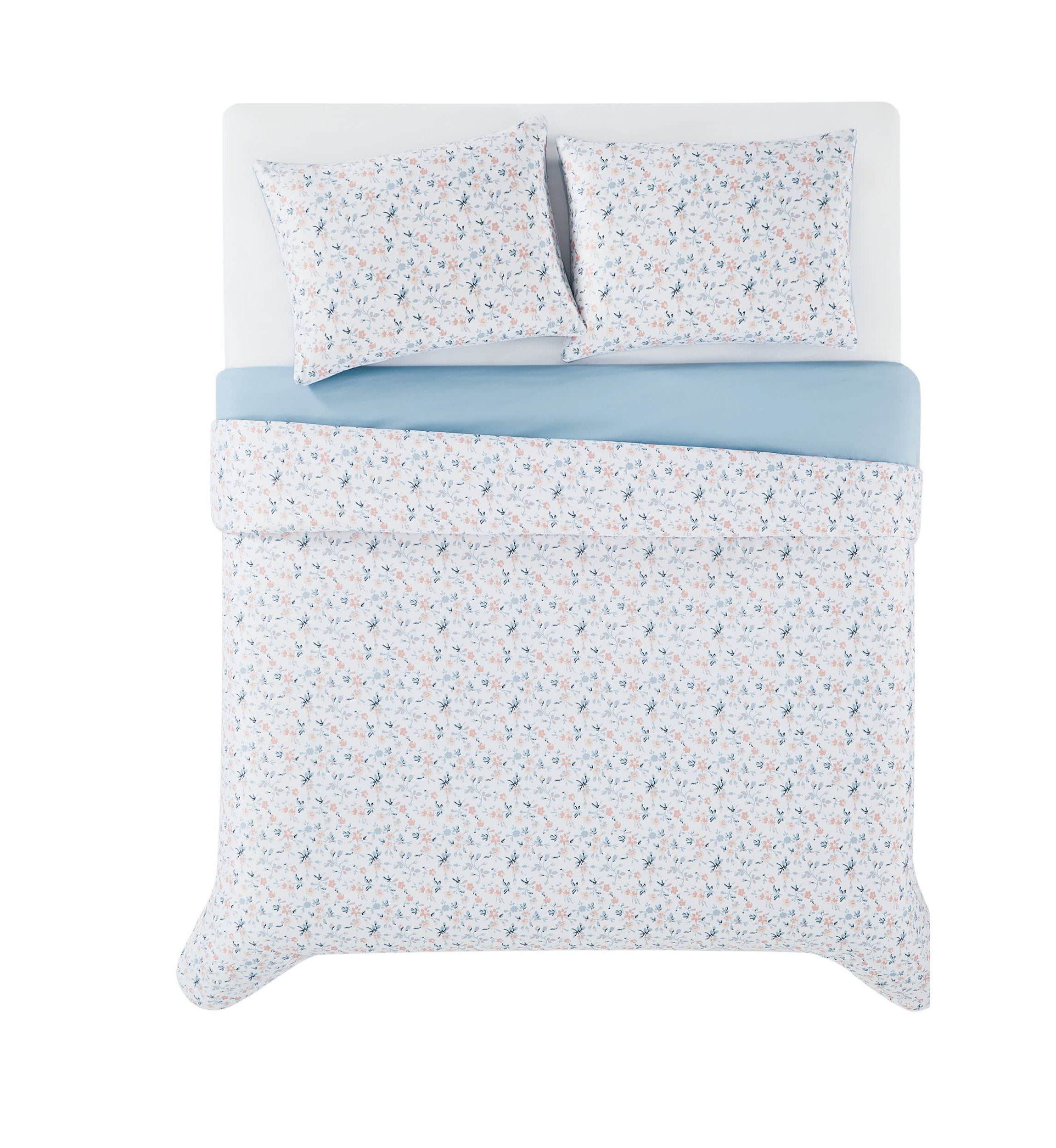 Truly Soft Maine Floral Full/Queen 3 Piece Duvet Cover Set