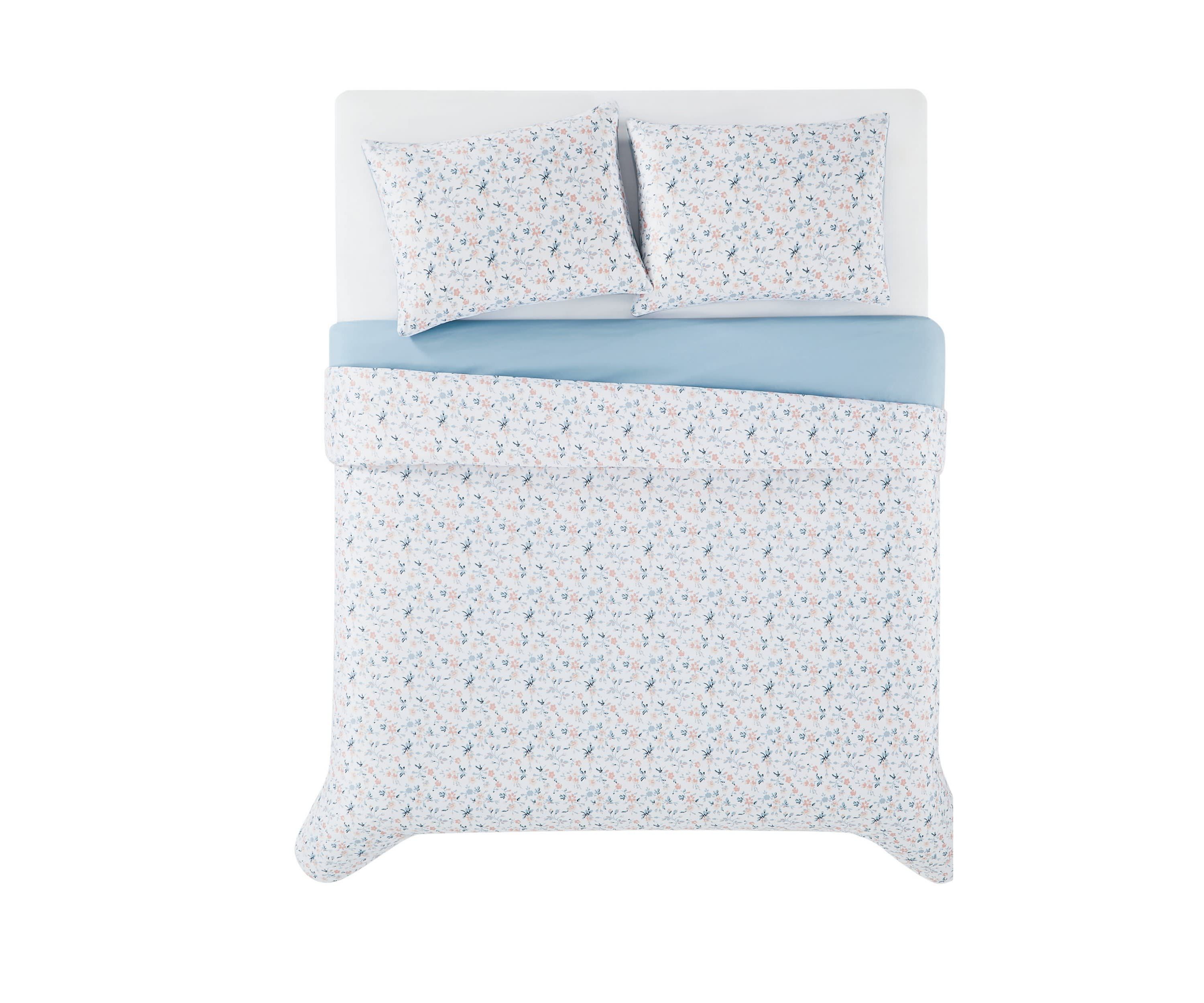 Truly Soft Maine Floral Full/Queen 3 Piece Duvet Cover Set