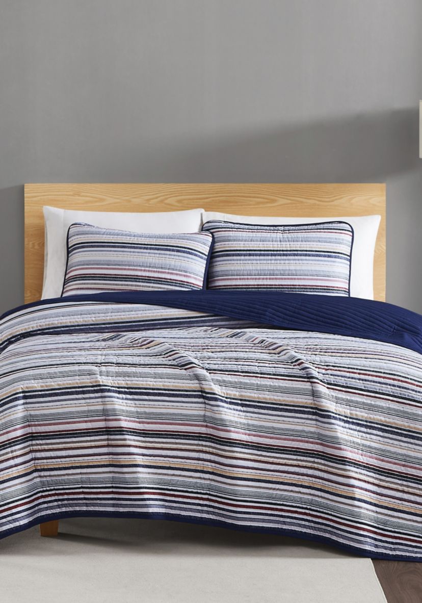 Truly Soft Teagan Stripe Full/Queen 3 Piece Quilt Set
