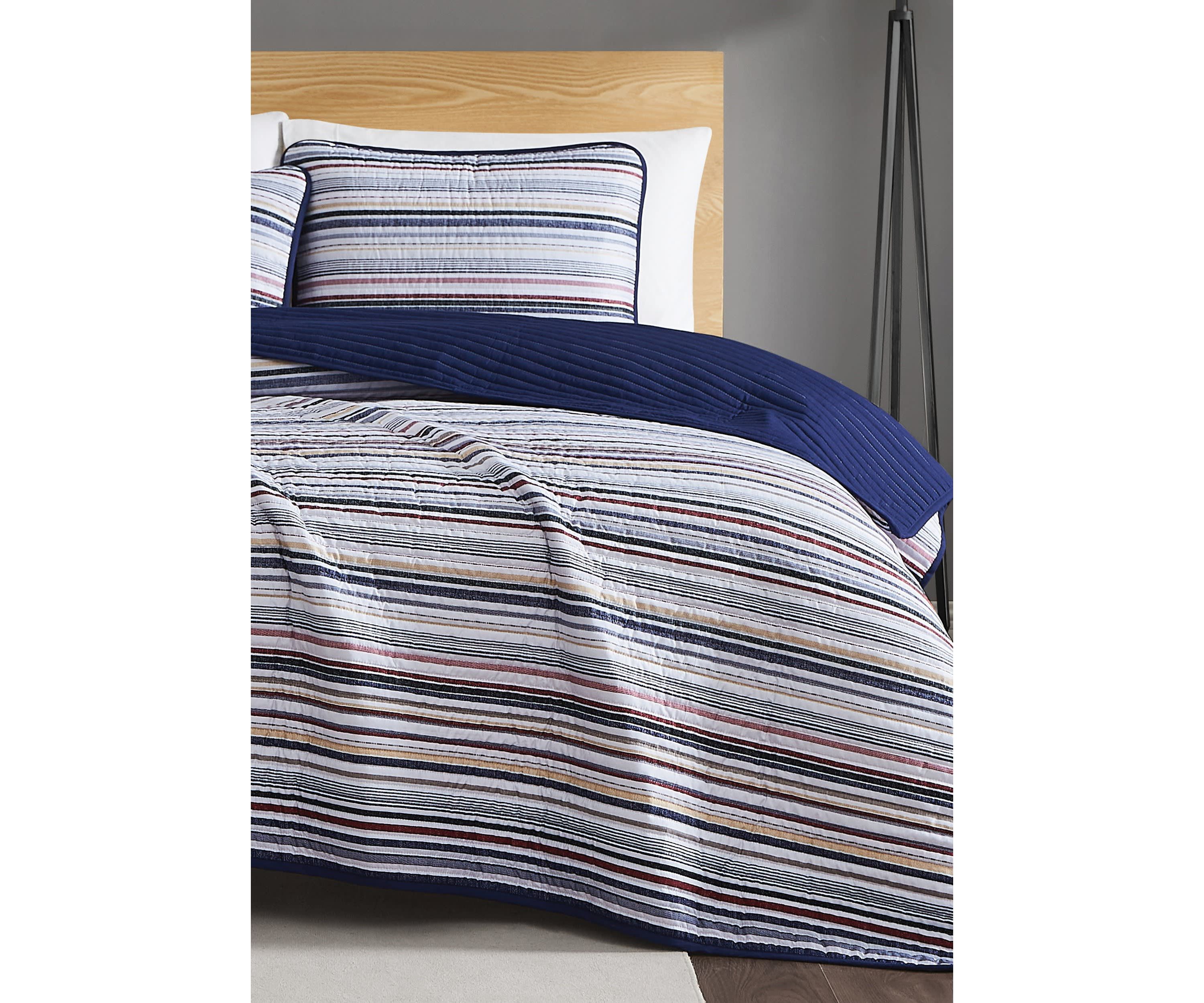 Truly Soft Teagan Stripe Full/Queen 3 Piece Quilt Set