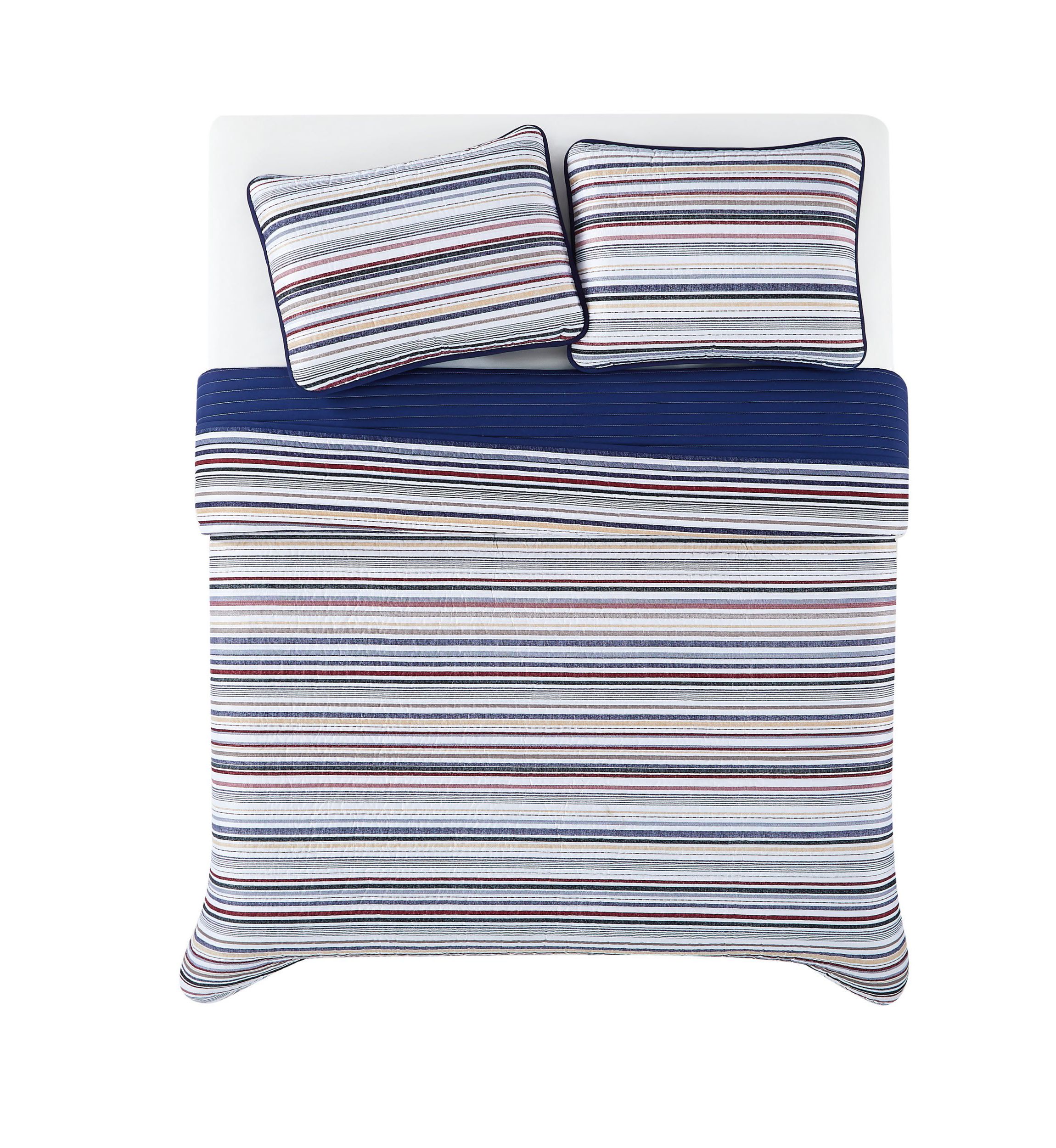 Truly Soft Teagan Stripe Full/Queen 3 Piece Quilt Set