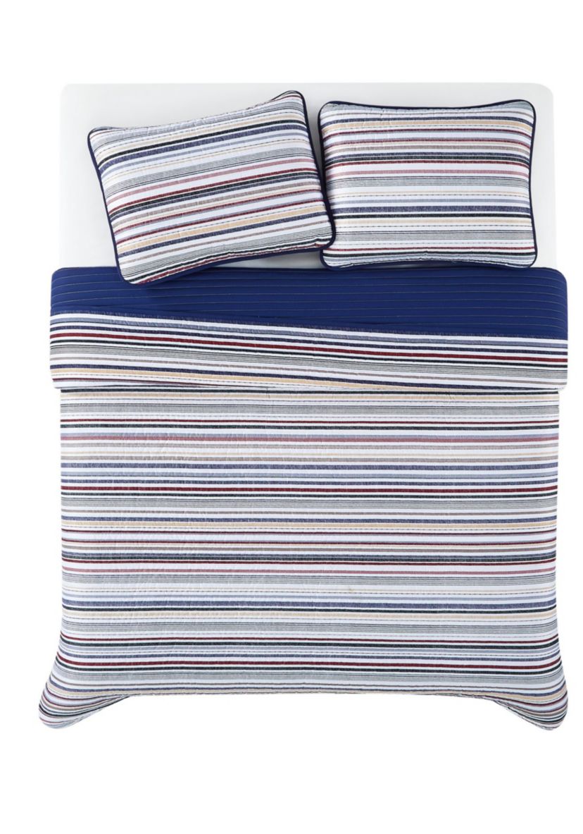 Truly Soft Teagan Stripe Full/Queen 3 Piece Quilt Set