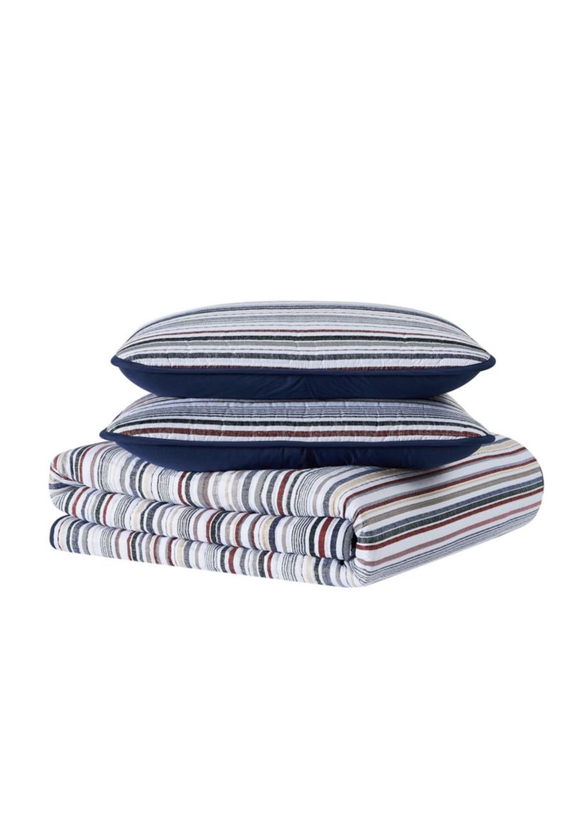 Truly Soft Teagan Stripe Full/Queen 3 Piece Quilt Set
