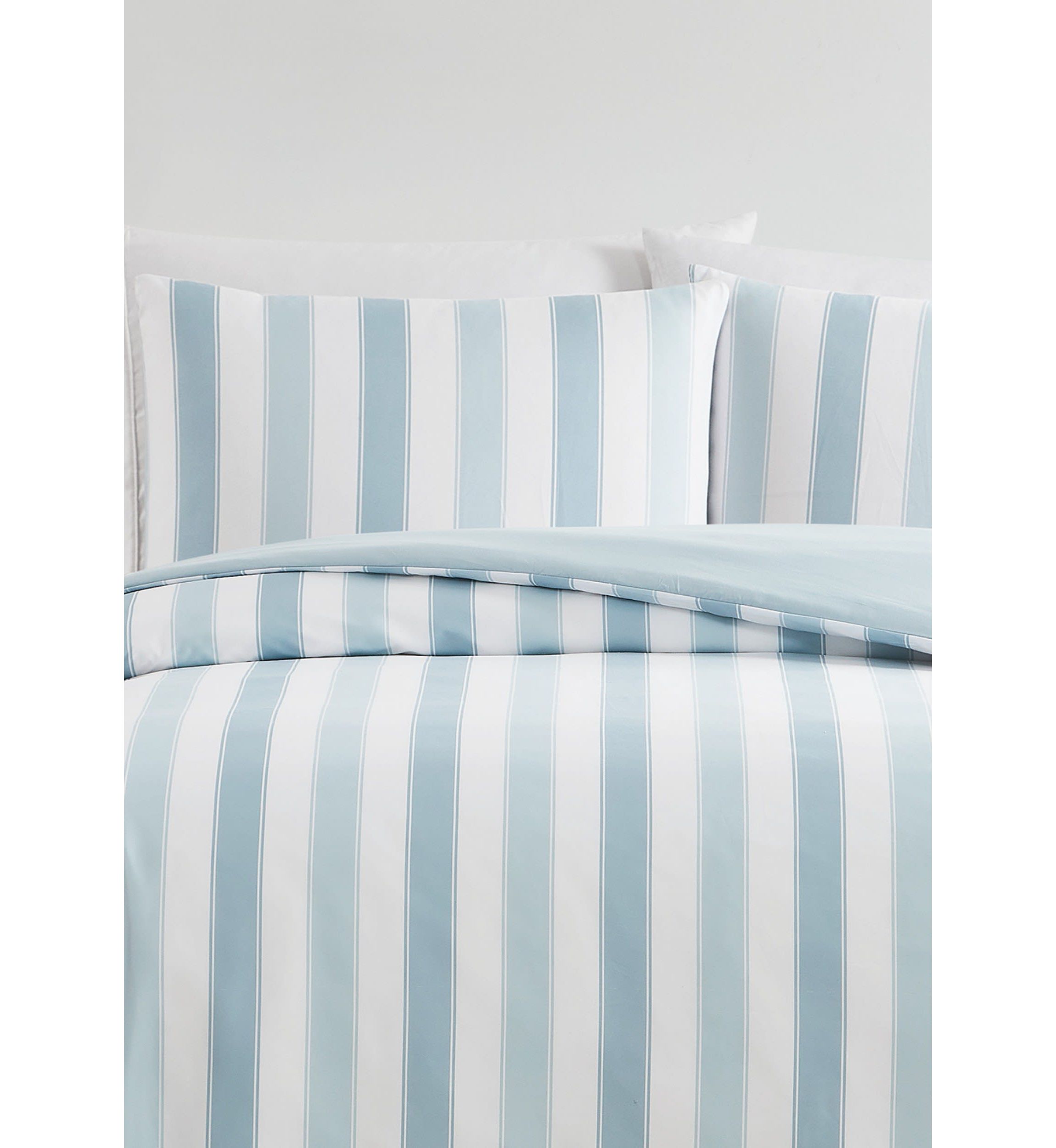 Truly Soft Aiden Stripe Blue King 3 Piece Comforter Set