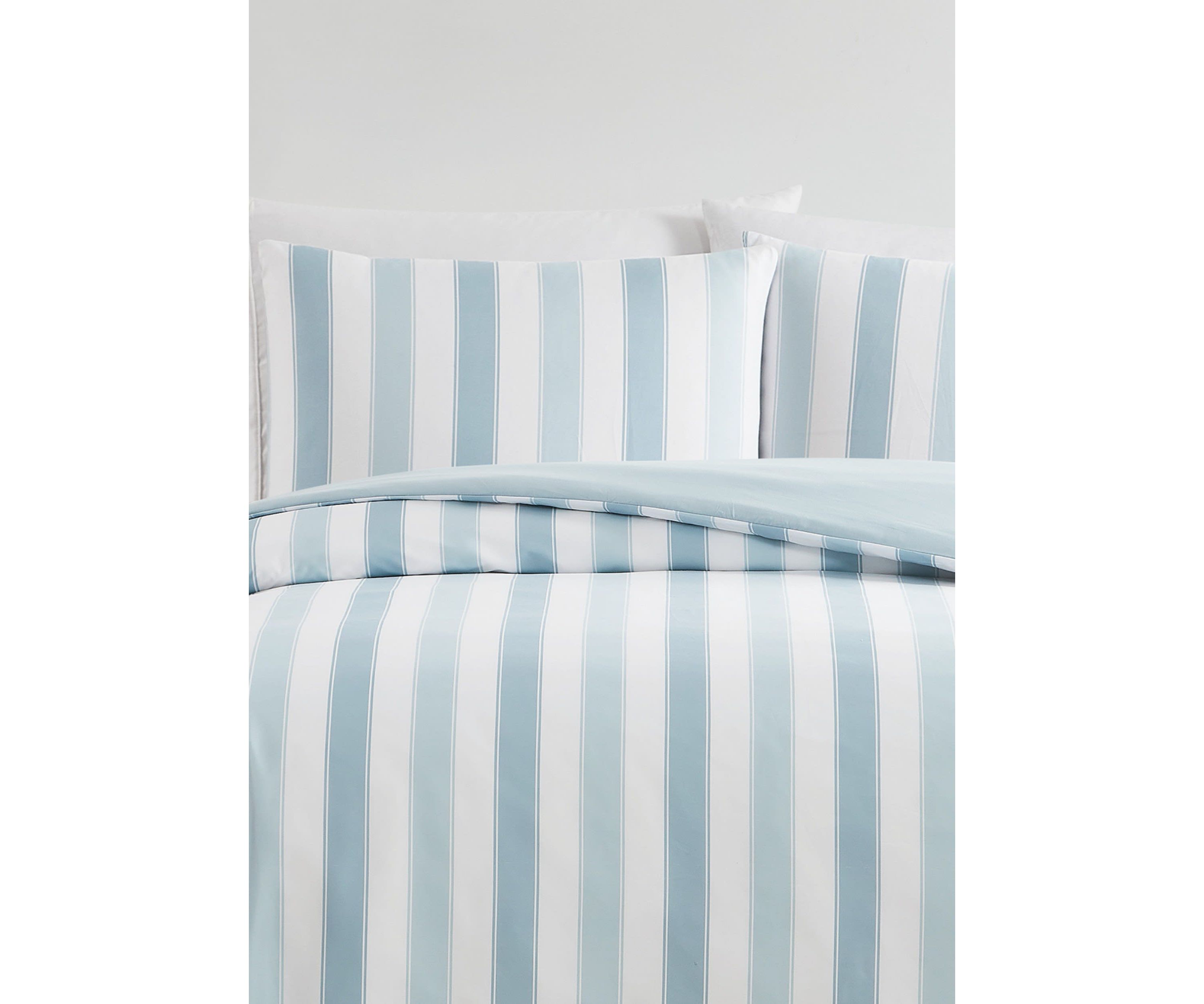 Truly Soft Aiden Stripe Blue King 3 Piece Comforter Set