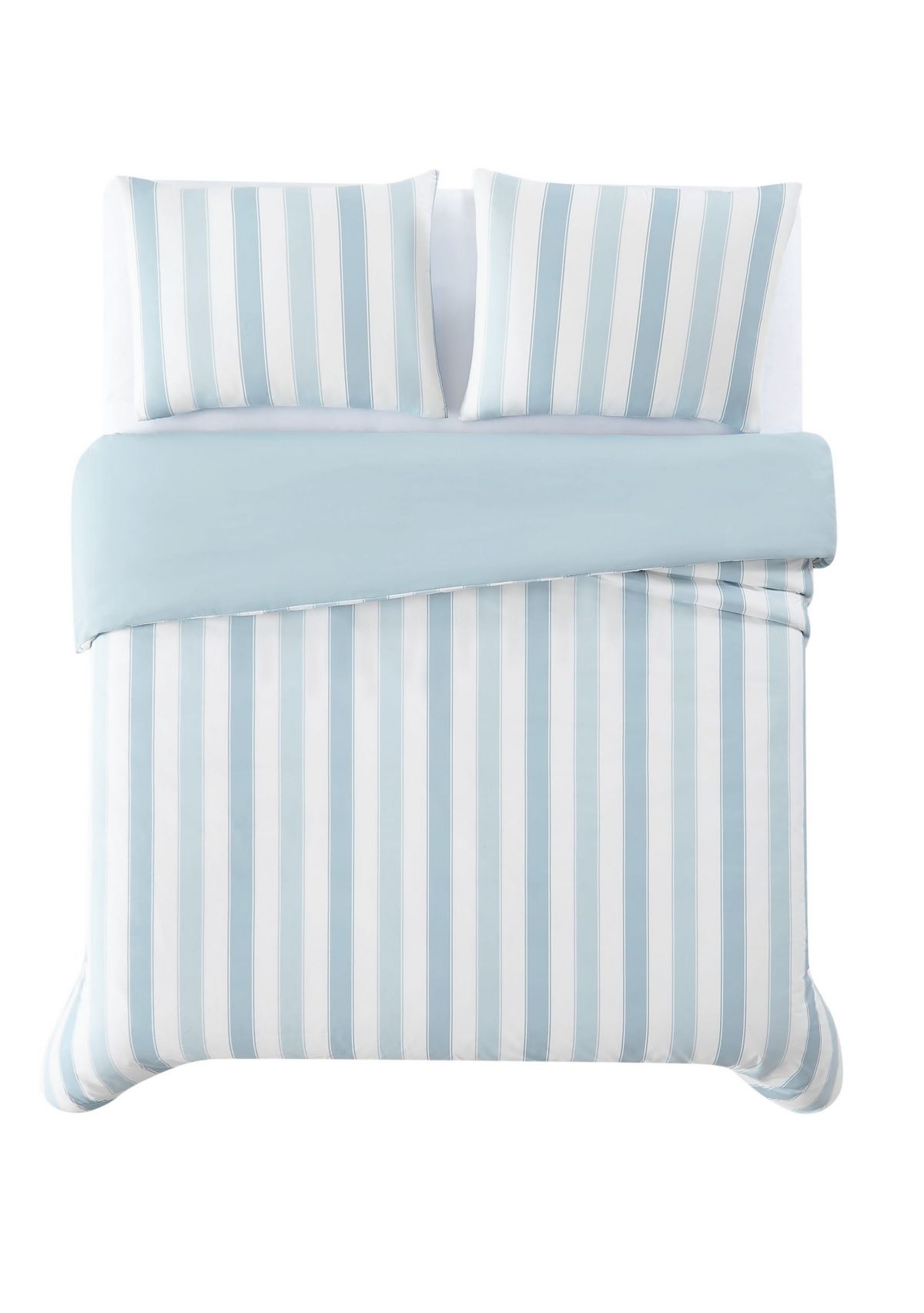 Truly Soft Aiden Stripe Blue King 3 Piece Comforter Set