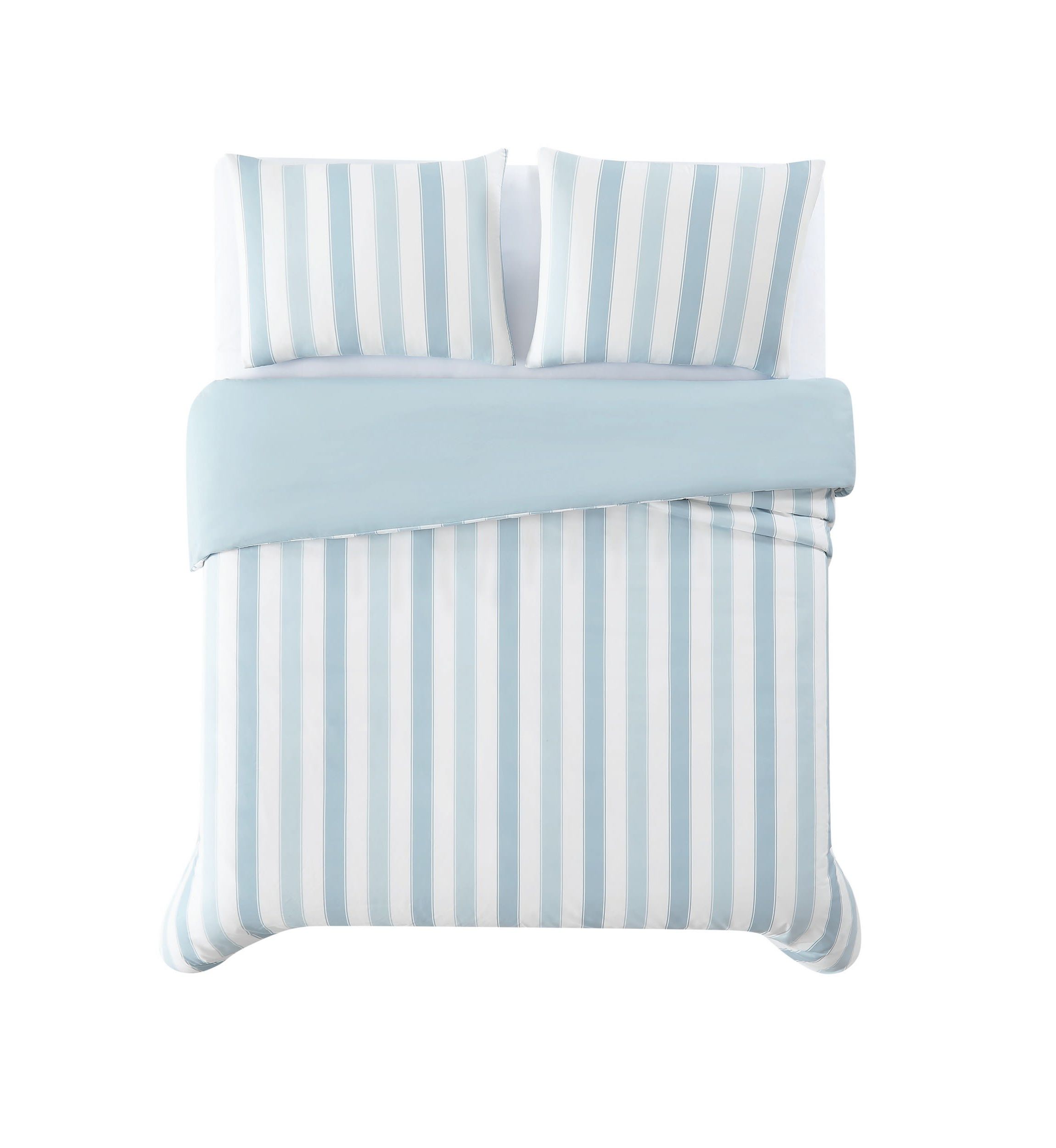 Truly Soft Aiden Stripe Blue King 3 Piece Comforter Set