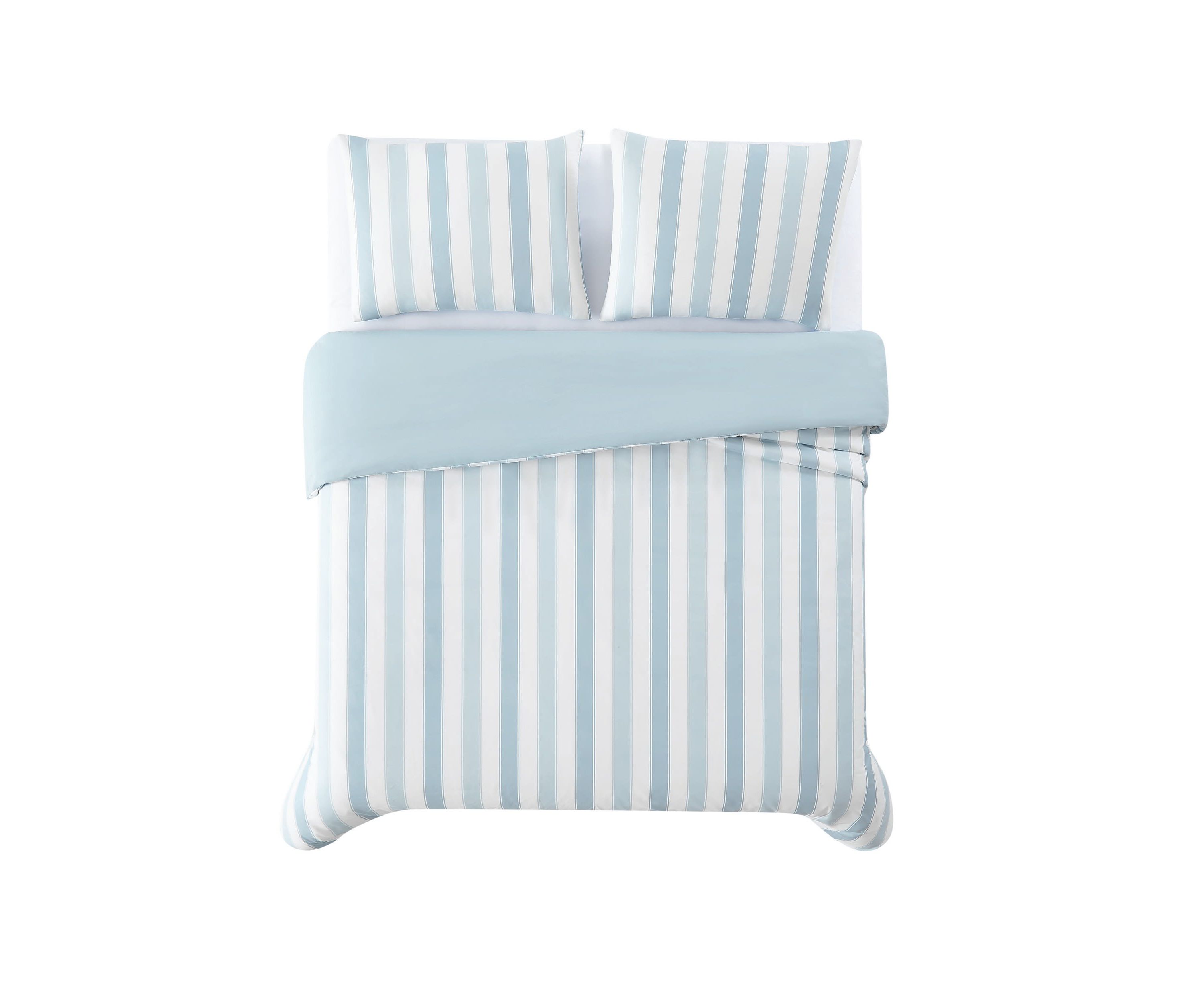 Truly Soft Aiden Stripe Blue King 3 Piece Comforter Set