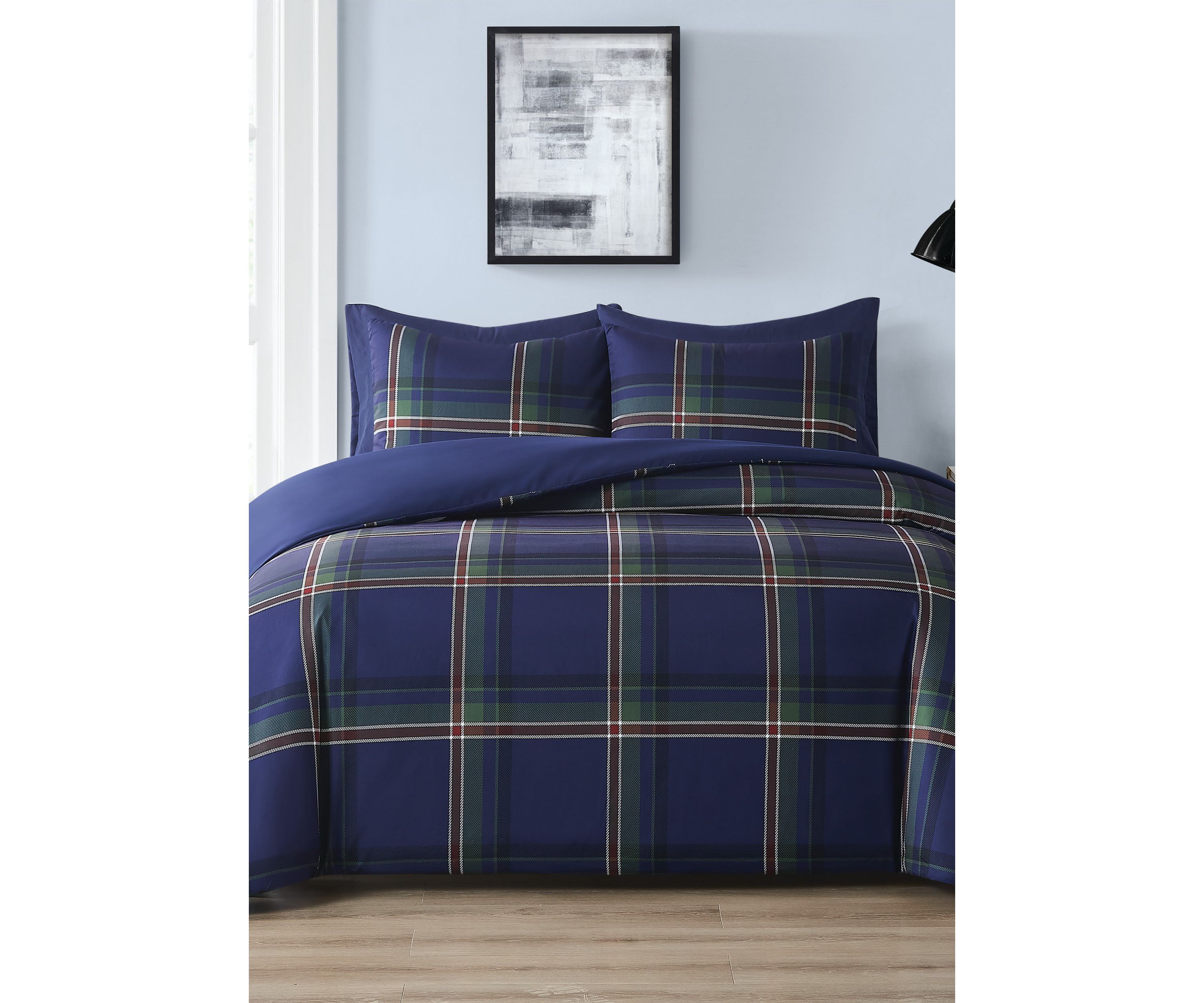 Truly Soft Bronson Plaid Full/Queen 3 Piece Comforter Set