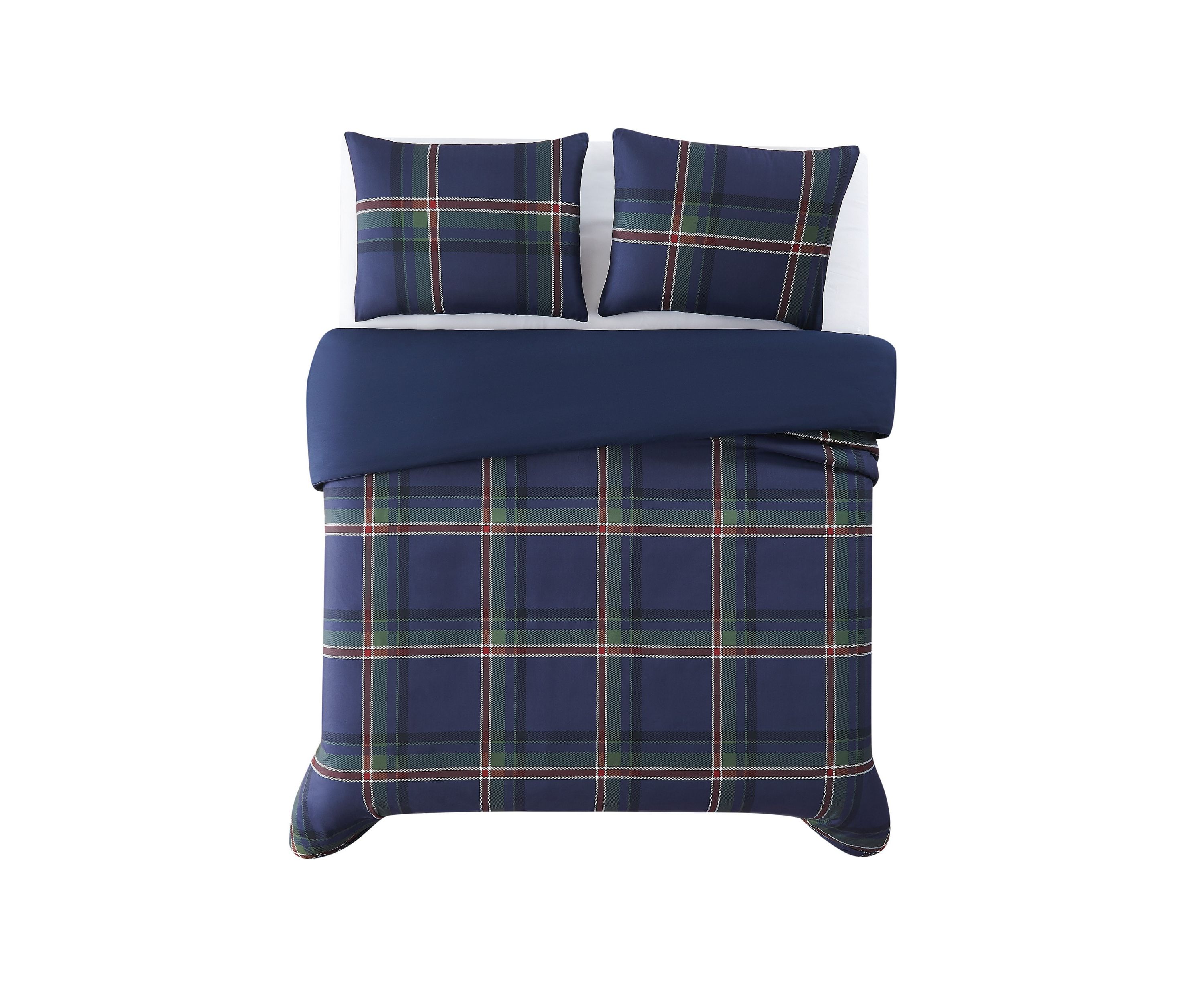 Truly Soft Bronson Plaid Full/Queen 3 Piece Comforter Set