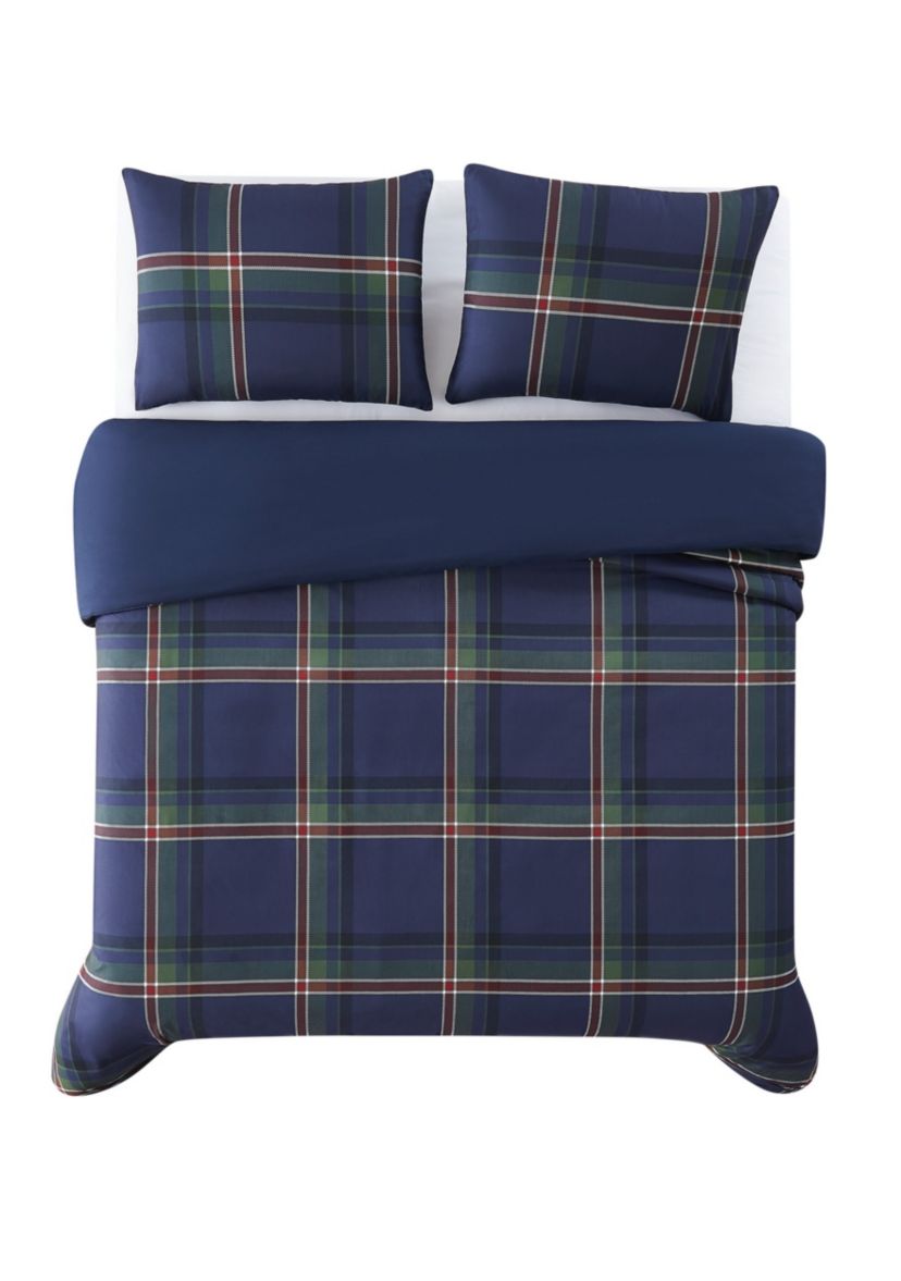 Truly Soft Bronson Plaid Full/Queen 3 Piece Comforter Set