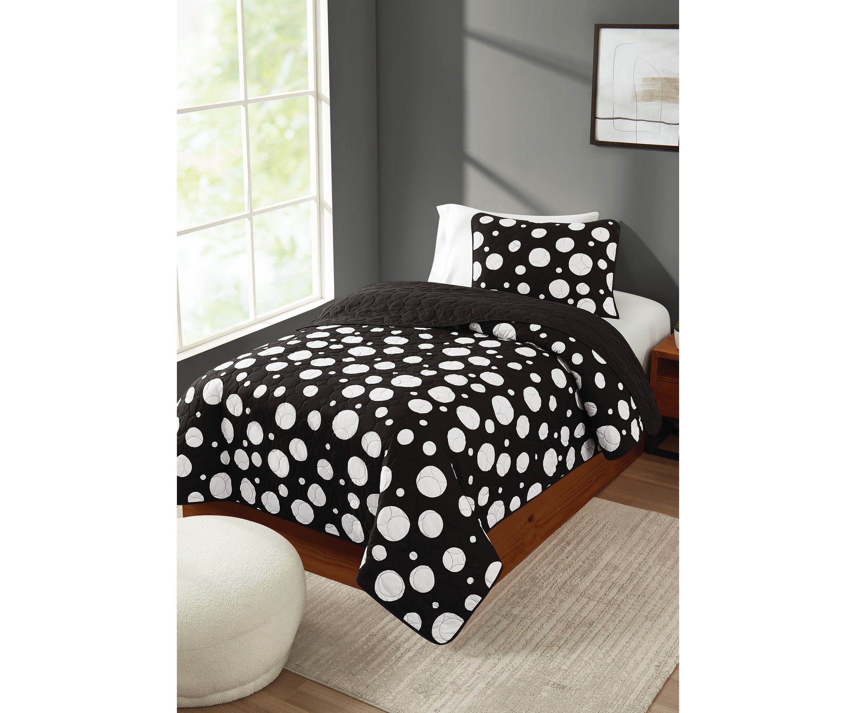 Truly Soft Sophia Dot King 3 Piece Quilt Set