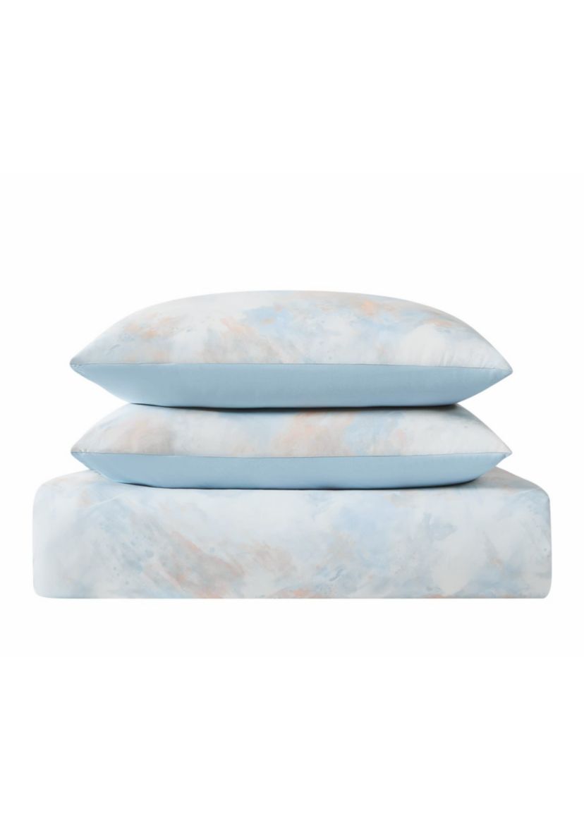 Truly Soft Hannah Watercolor Full/Queen 3 Piece Duvet Cover Set