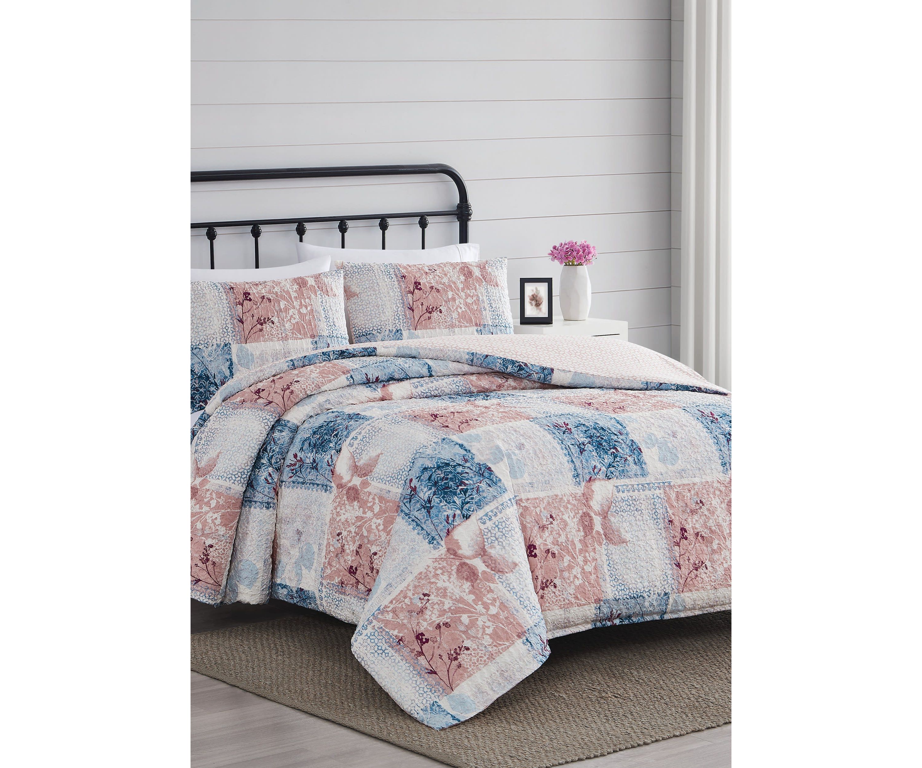 Cannon Textured Lotte Patchwork Twin/Twin XL 2 Piece Comforter Set