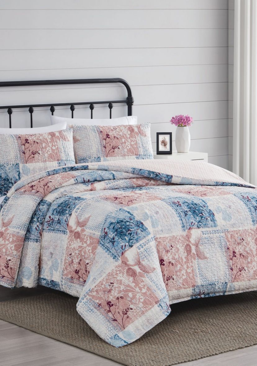 Cannon Textured Lotte Patchwork Twin/Twin XL 2 Piece Comforter Set