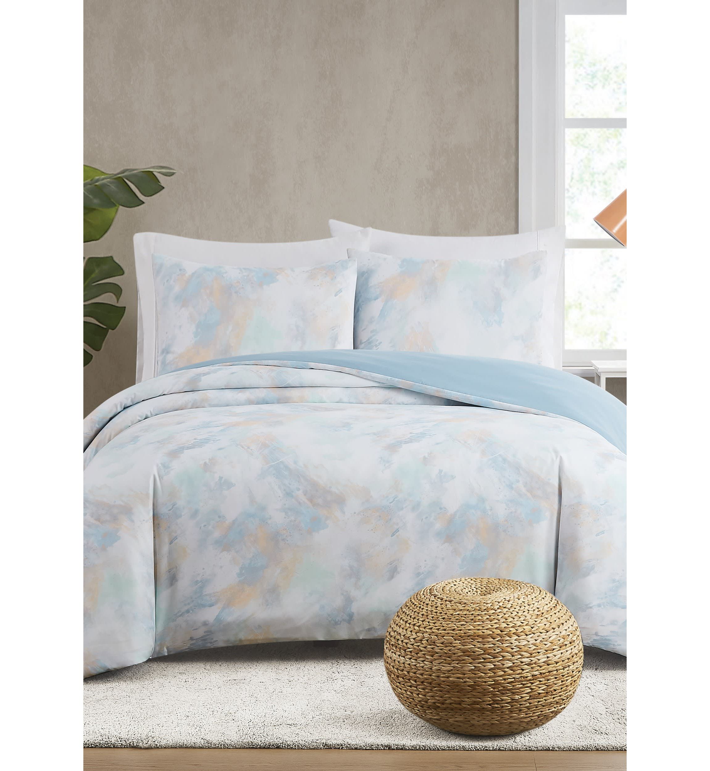Truly Soft Hannah Watercolor Full/Queen 3 Piece Comforter Set