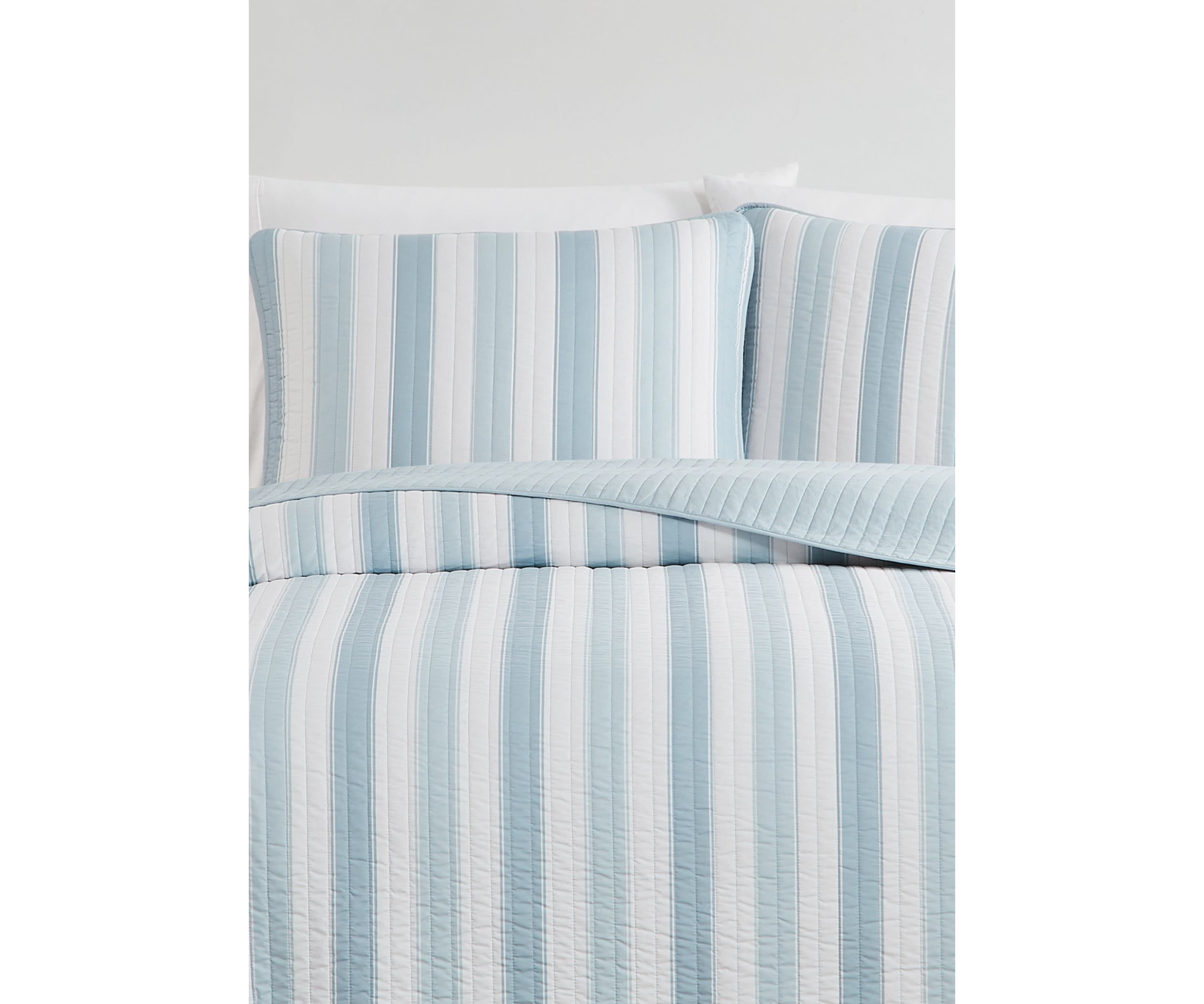 Truly Soft Aiden Stripe Blue Twin/Twin XL 2 Piece Quilt Set
