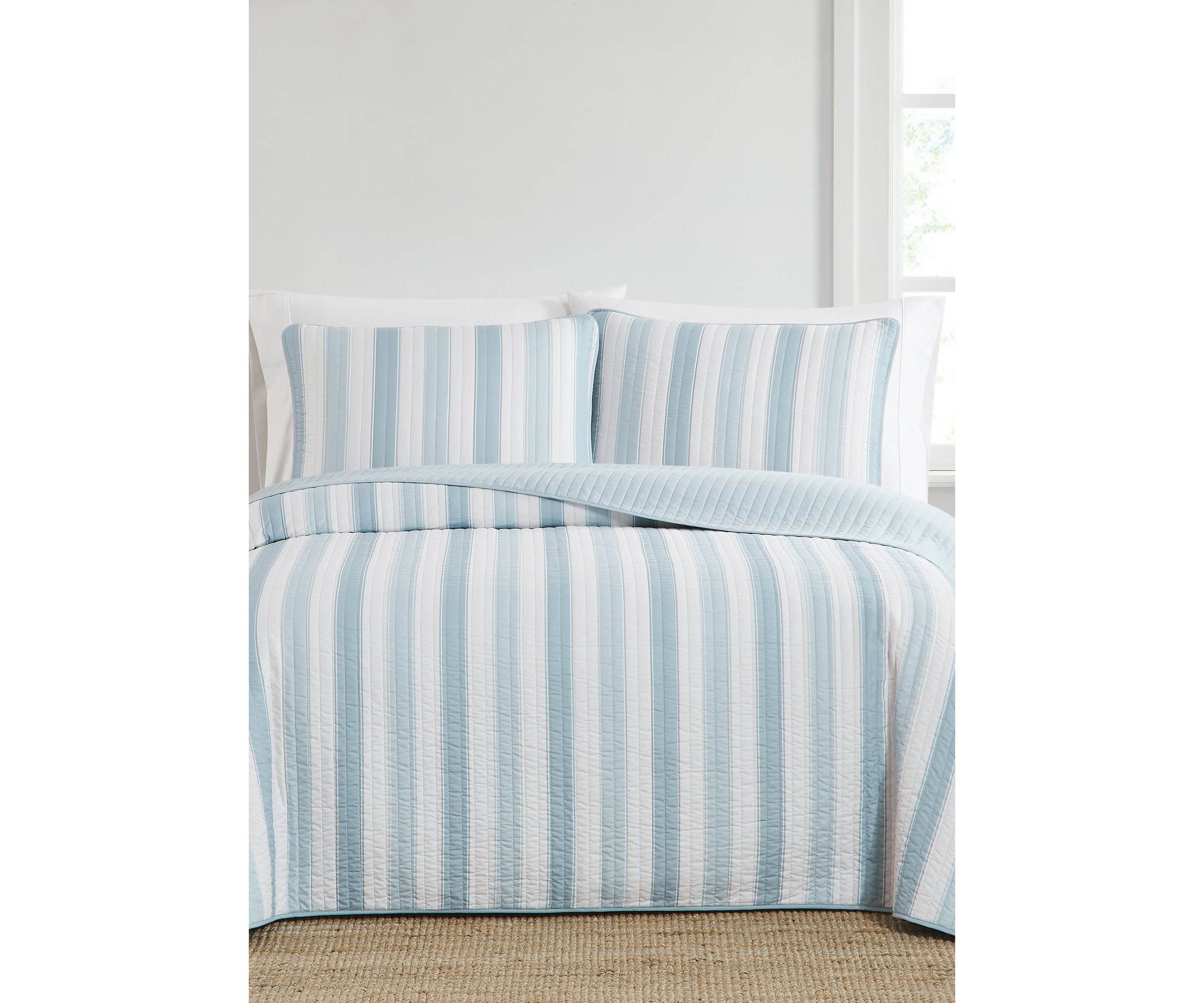 Truly Soft Aiden Stripe Blue Twin/Twin XL 2 Piece Quilt Set