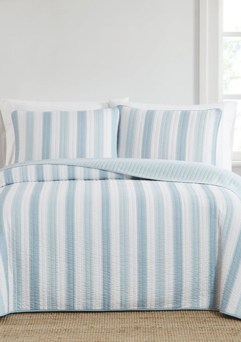 Truly Soft Aiden Stripe Blue Twin/Twin XL 2 Piece Quilt Set