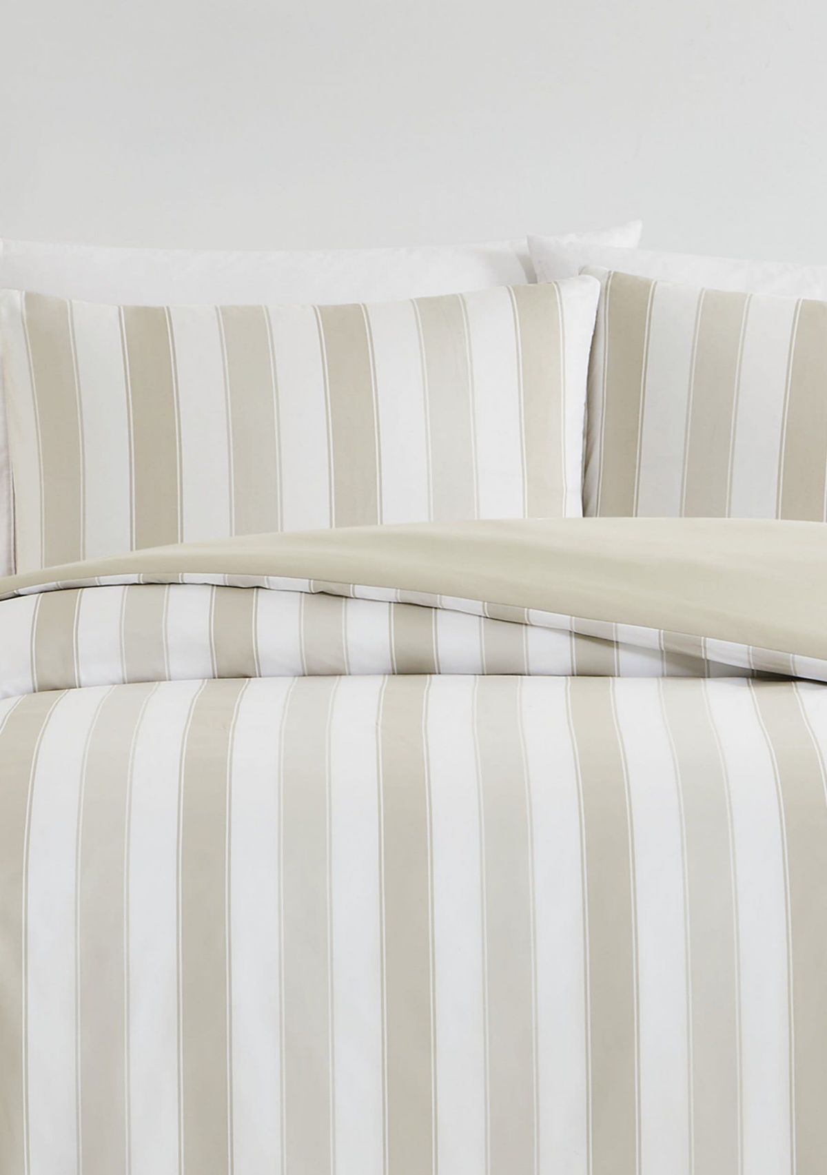Truly Soft Aiden Stripe Beige King 3 Piece Comforter Set