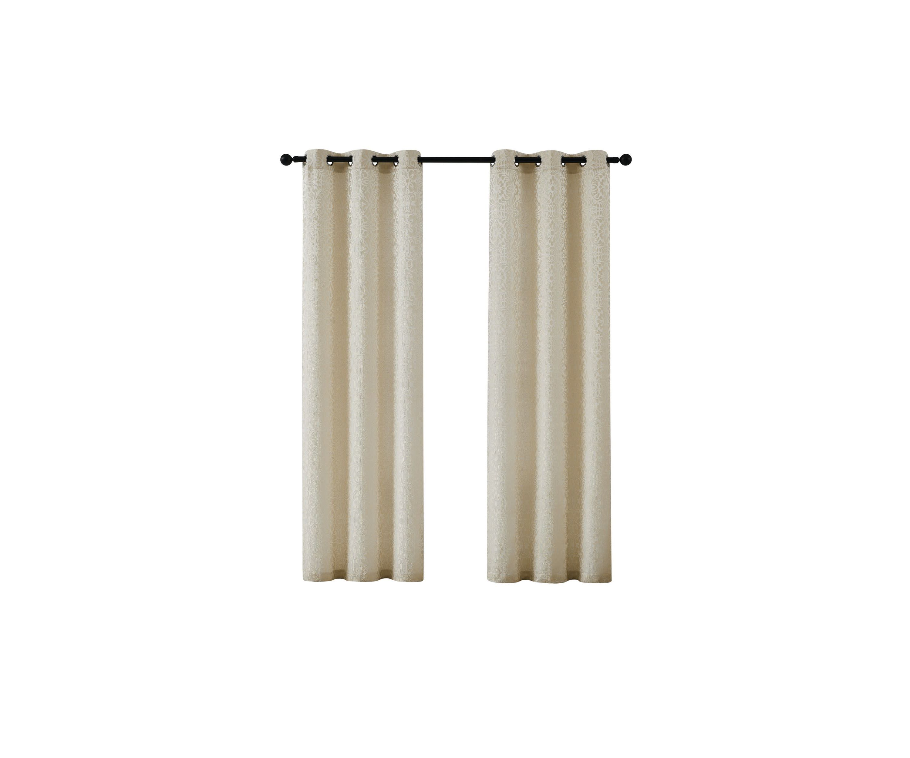 5th Avenue Lux Thalia Textured 38x84 Champagne/Gold Window Panel Pair