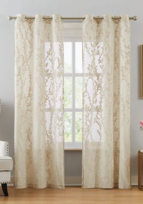 5th Avenue Lux Shelton Burn Out 37x96 Sheer Window Panel Pair
