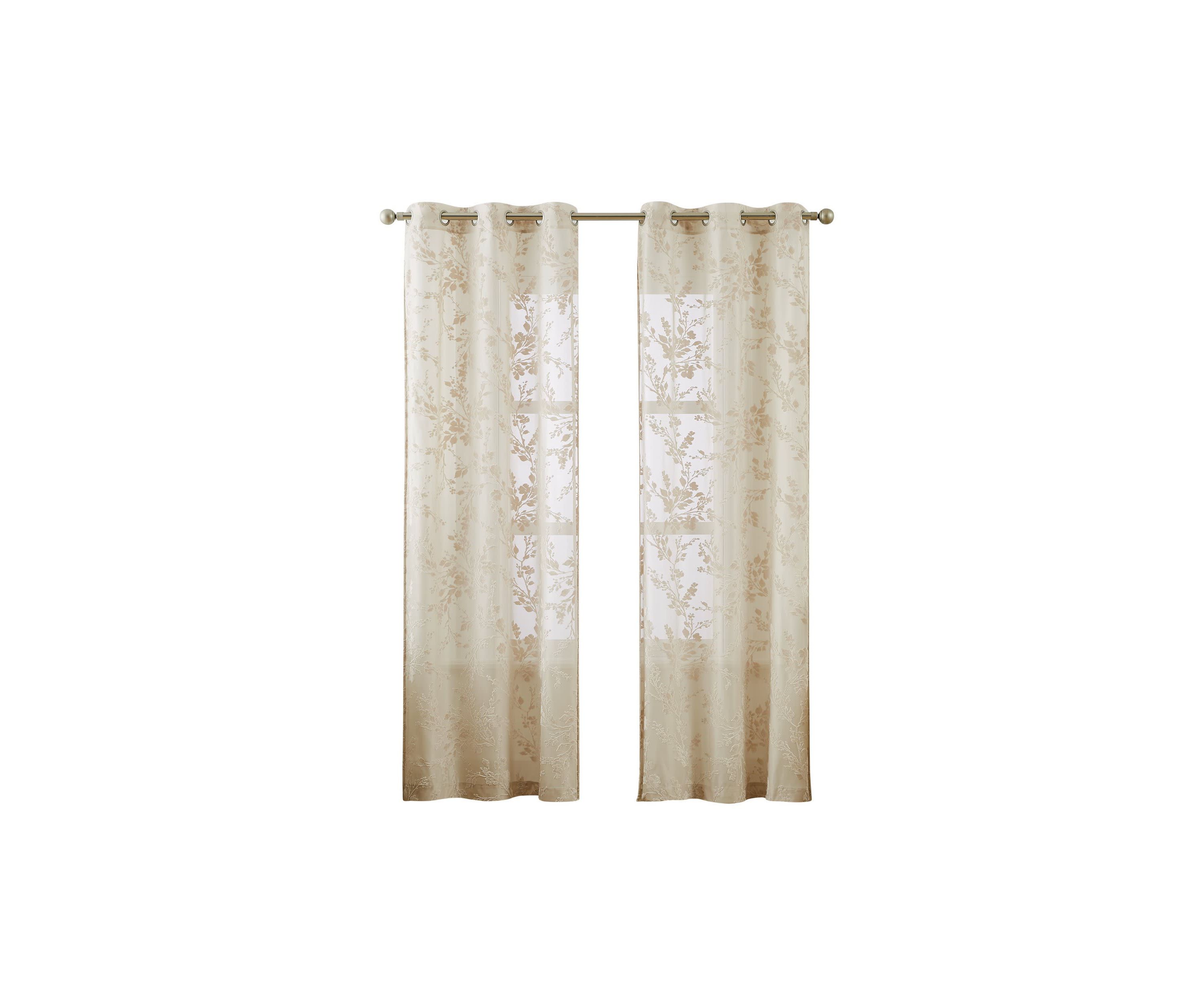 5th Avenue Lux Lark Burn Out 37x84 Sheer Window Panel Pair
